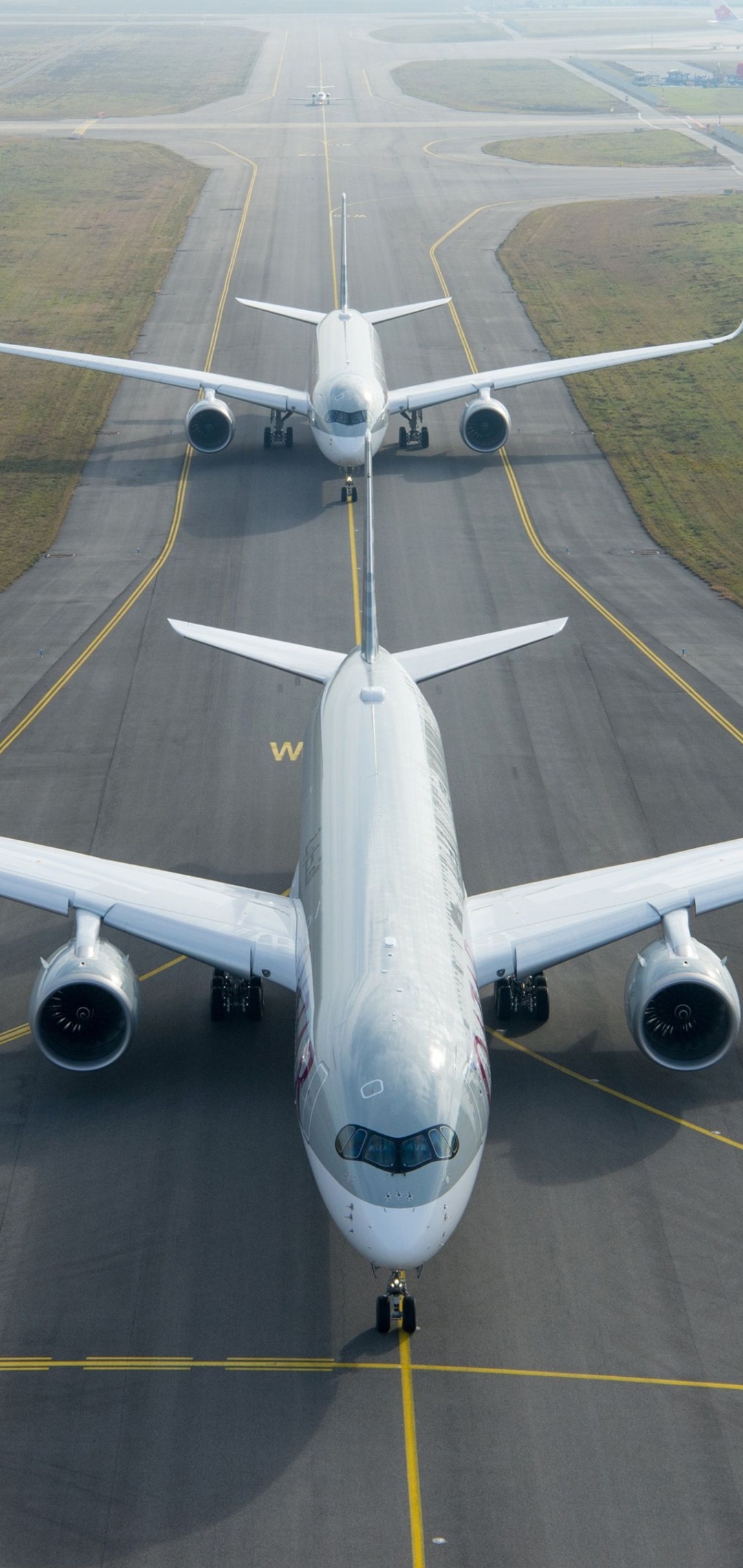 Qatar Airways, Airbus A350, Travel vehicles, Qatar destinations, 1080x2280 HD Phone