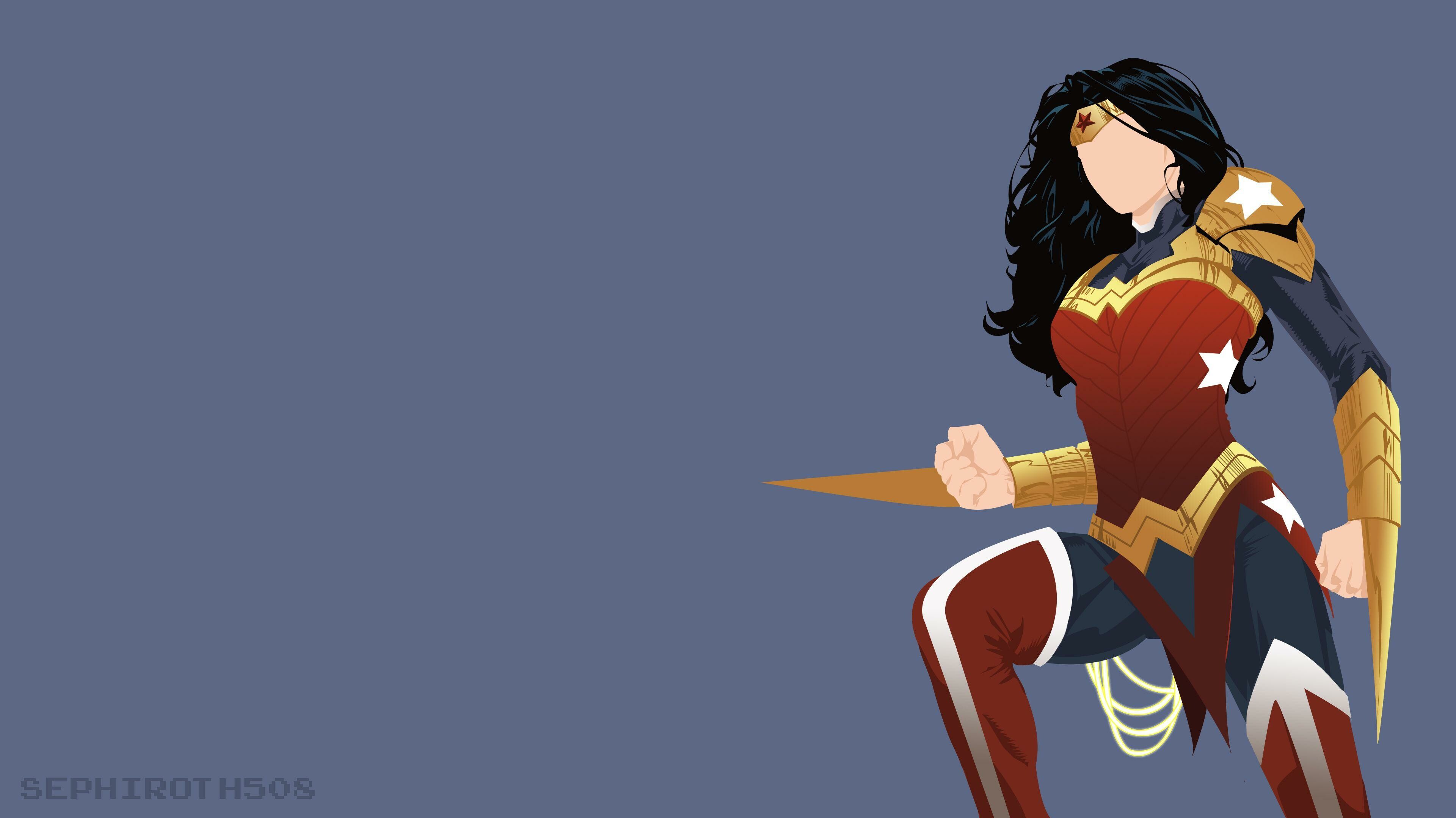 Wonder Woman Game, Minimalist wallpapers, N/A, N/A, 3840x2160 4K Desktop