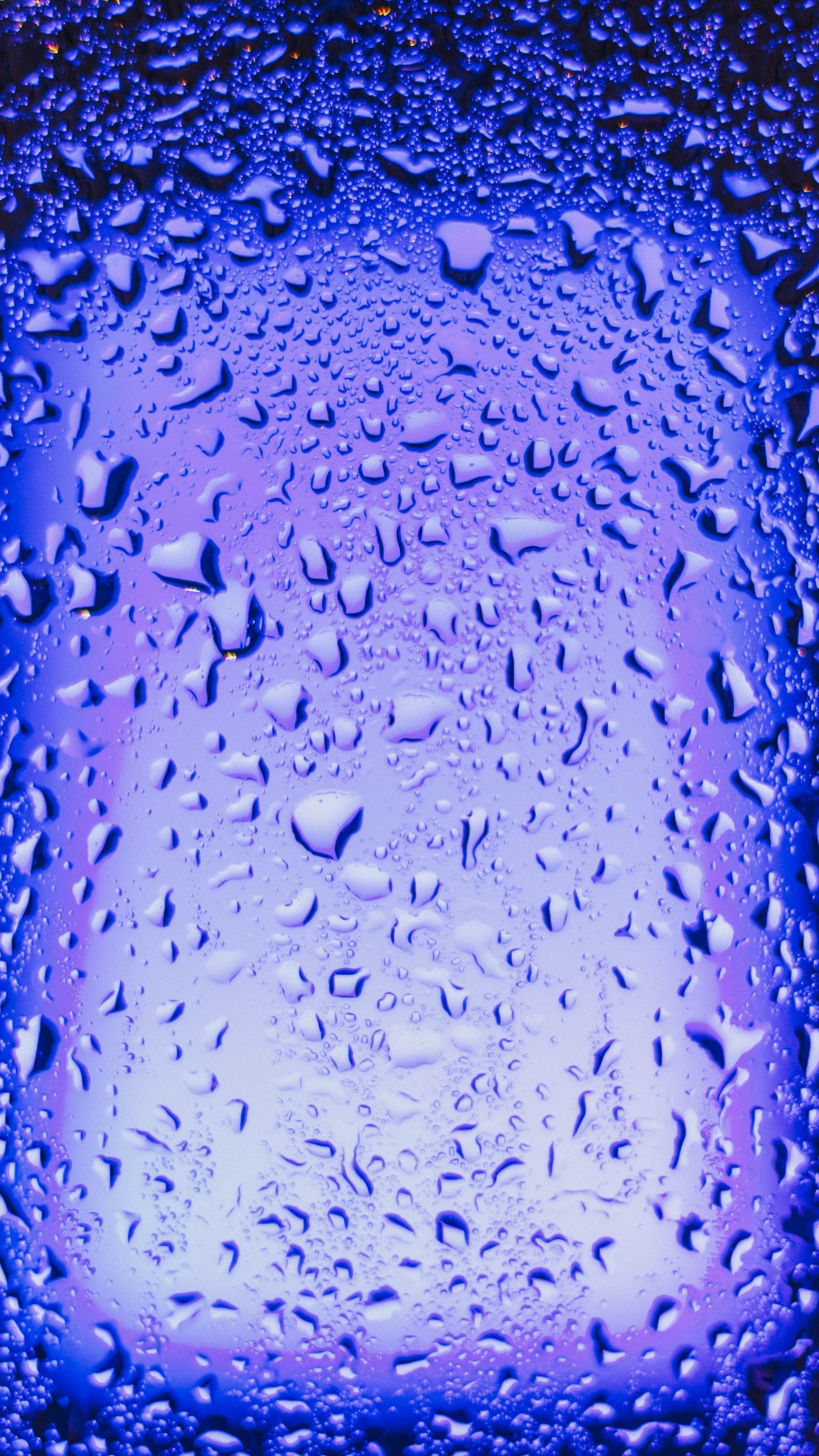 Water magic, Transparent surfaces, Neon droplets, Vibrant reflections, 2160x3840 4K Handy