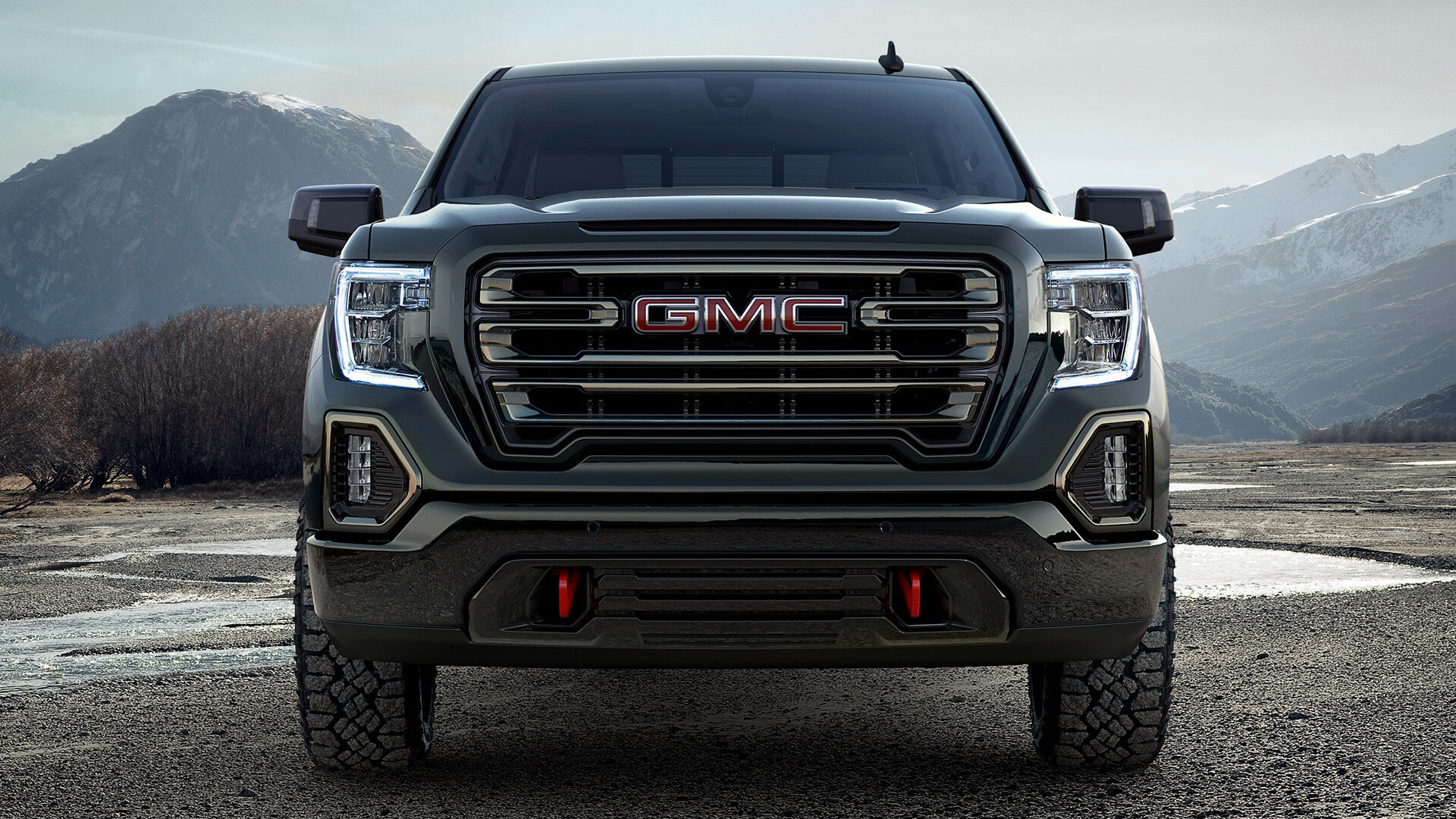 GMC Sierra: 2019 AT4 Crew Cab, A unique formula of authentic off-road capability and innovative technology. 1920x1080 Full HD Wallpaper.