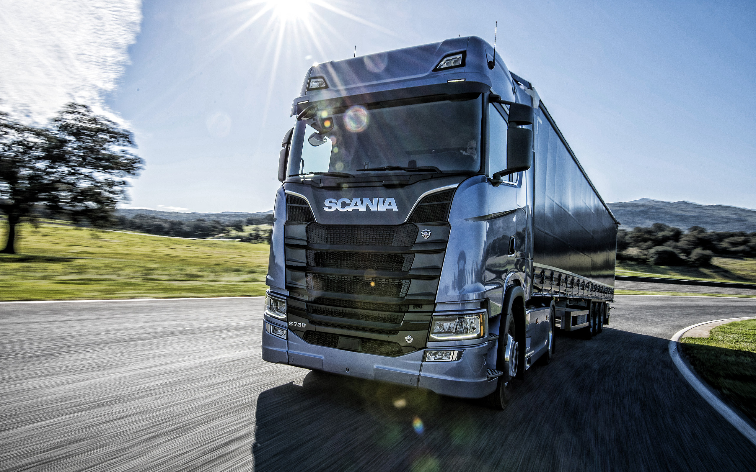Scania S730, 2019, blue truck, 2560x1600 HD Desktop