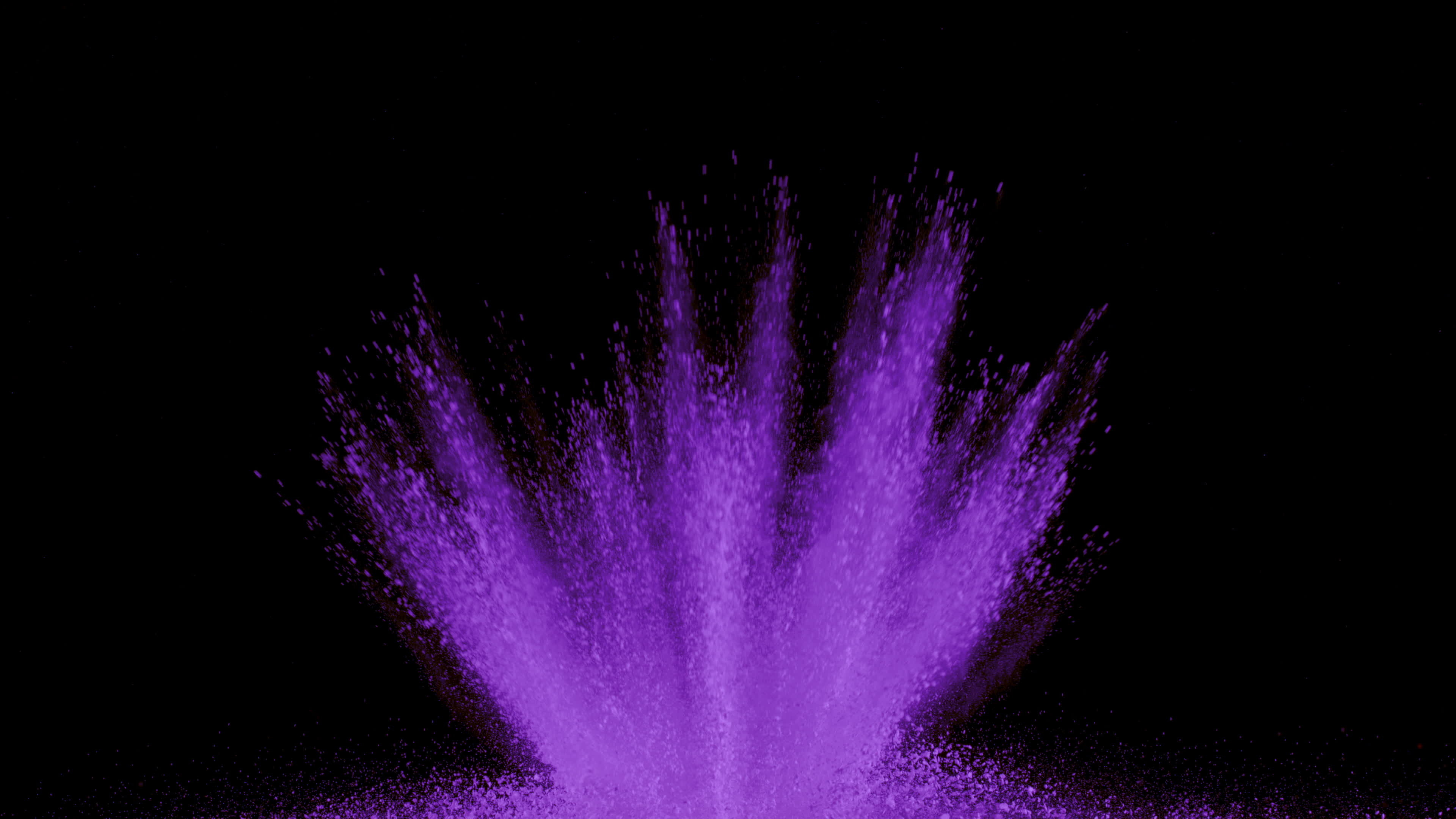 Purple powder exploding, Slow motion shot, 3840x2160 4K Desktop