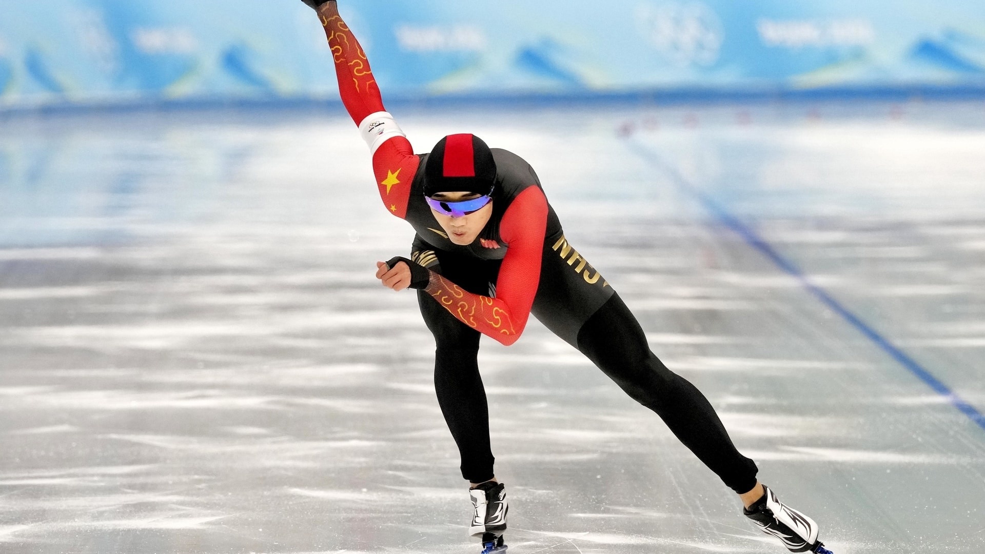 Speed Skating, Long track gold, Team pursuit record, Gao Tingyu, 1920x1080 Full HD Desktop