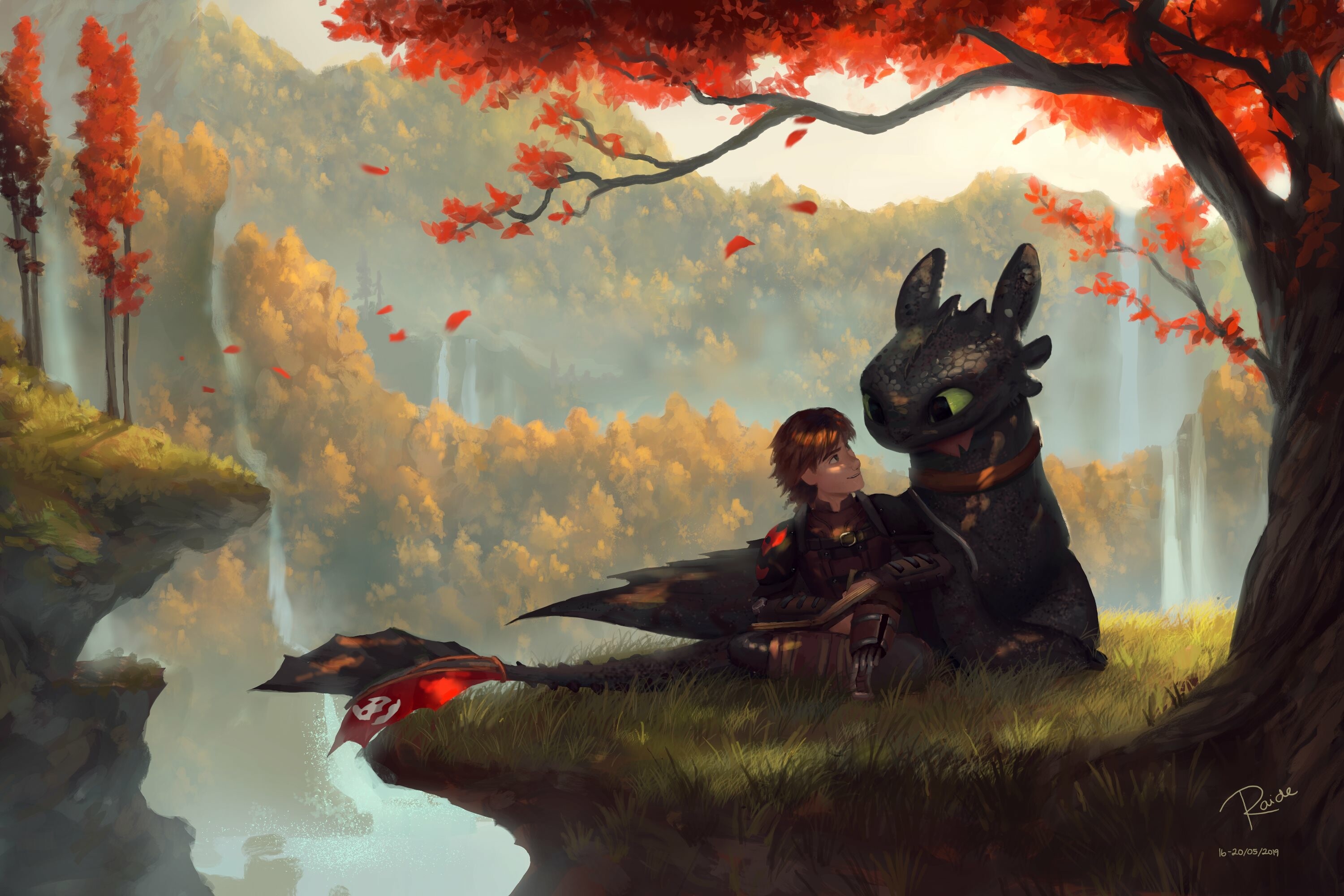 How to Train Your Dragon: Hiccup, Toothless, Fictional characters. 3000x2000 HD Background.