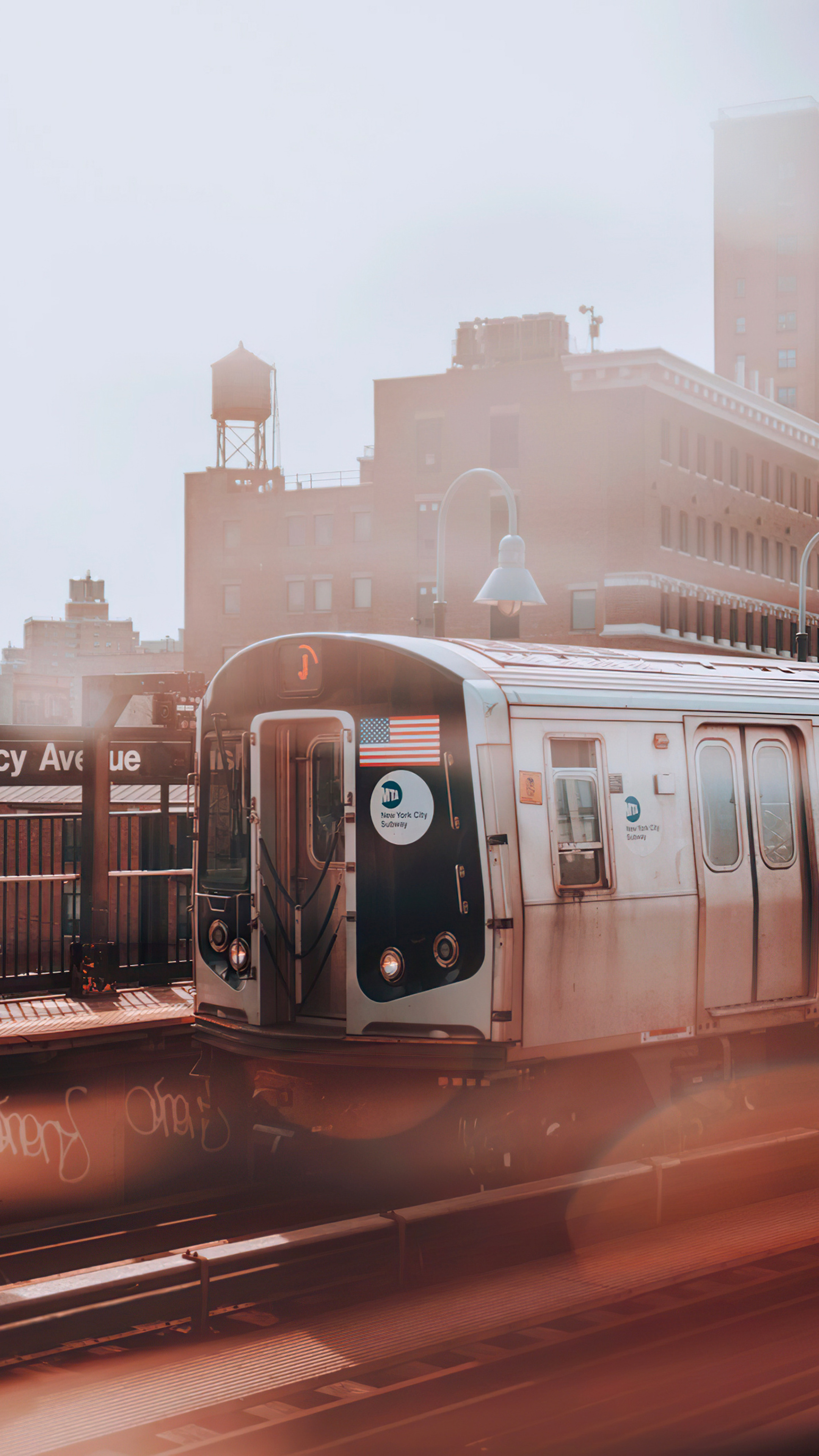 Subway travels, New York subway train, Sony Xperia, HD wallpapers, 2160x3840 4K Phone