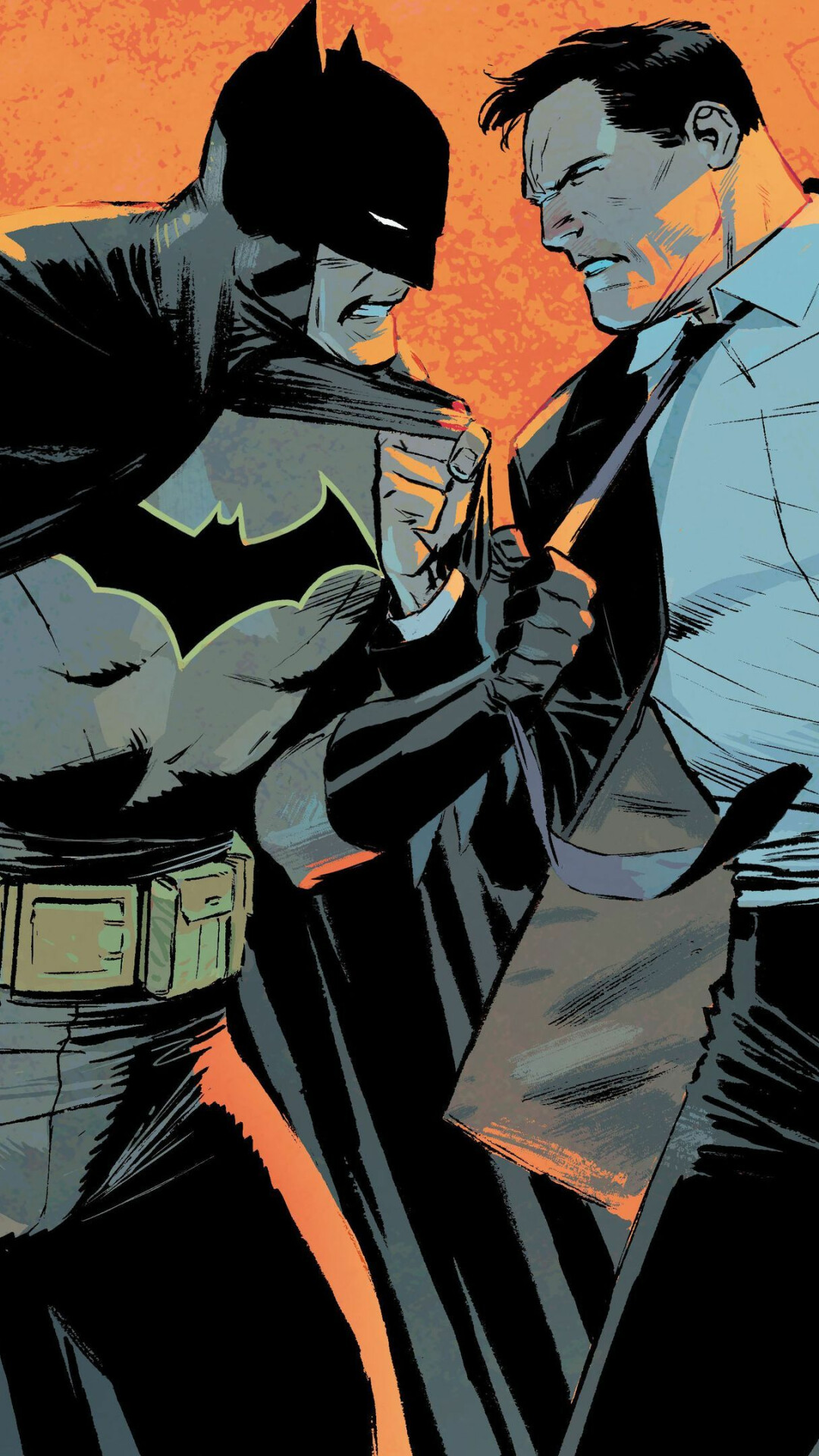 DC: Batman, the superhero protector of Gotham City, Bruce Wayne. 1080x1920 Full HD Background.