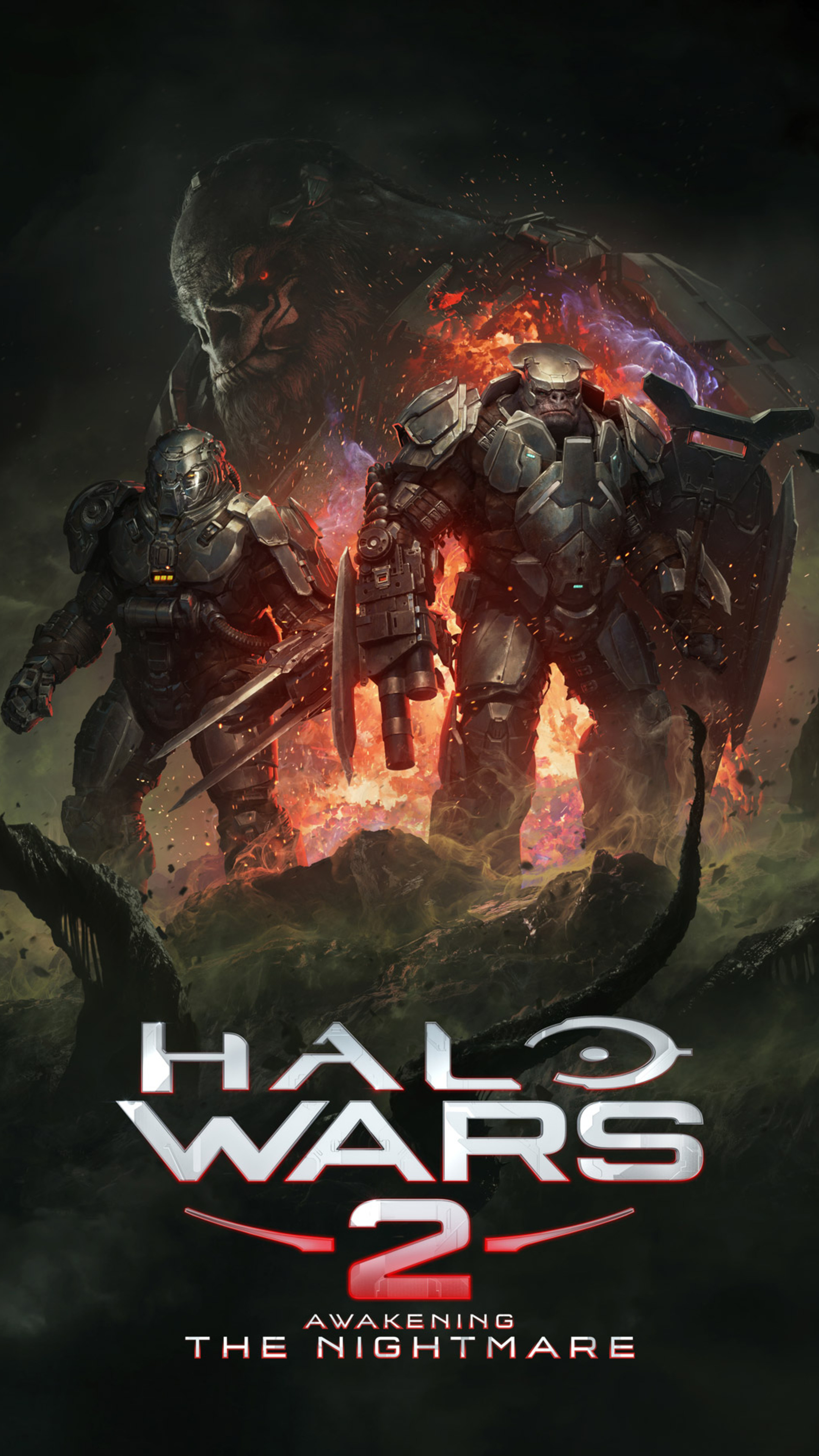 Halo Wars 2, Awakening the nightmare, Sony Xperia wallpapers, HD 4k resolution, 2160x3840 4K Handy