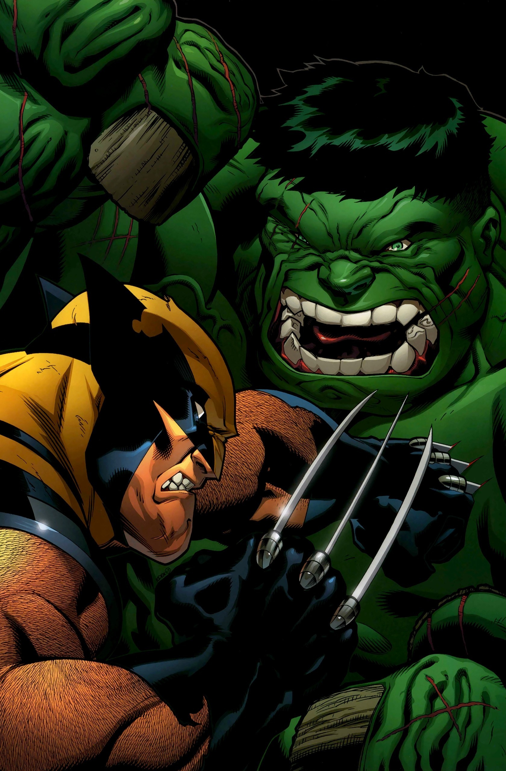 Marvel Comics, Wolverine, Hulk, Jungle, 1680x2560 HD Phone