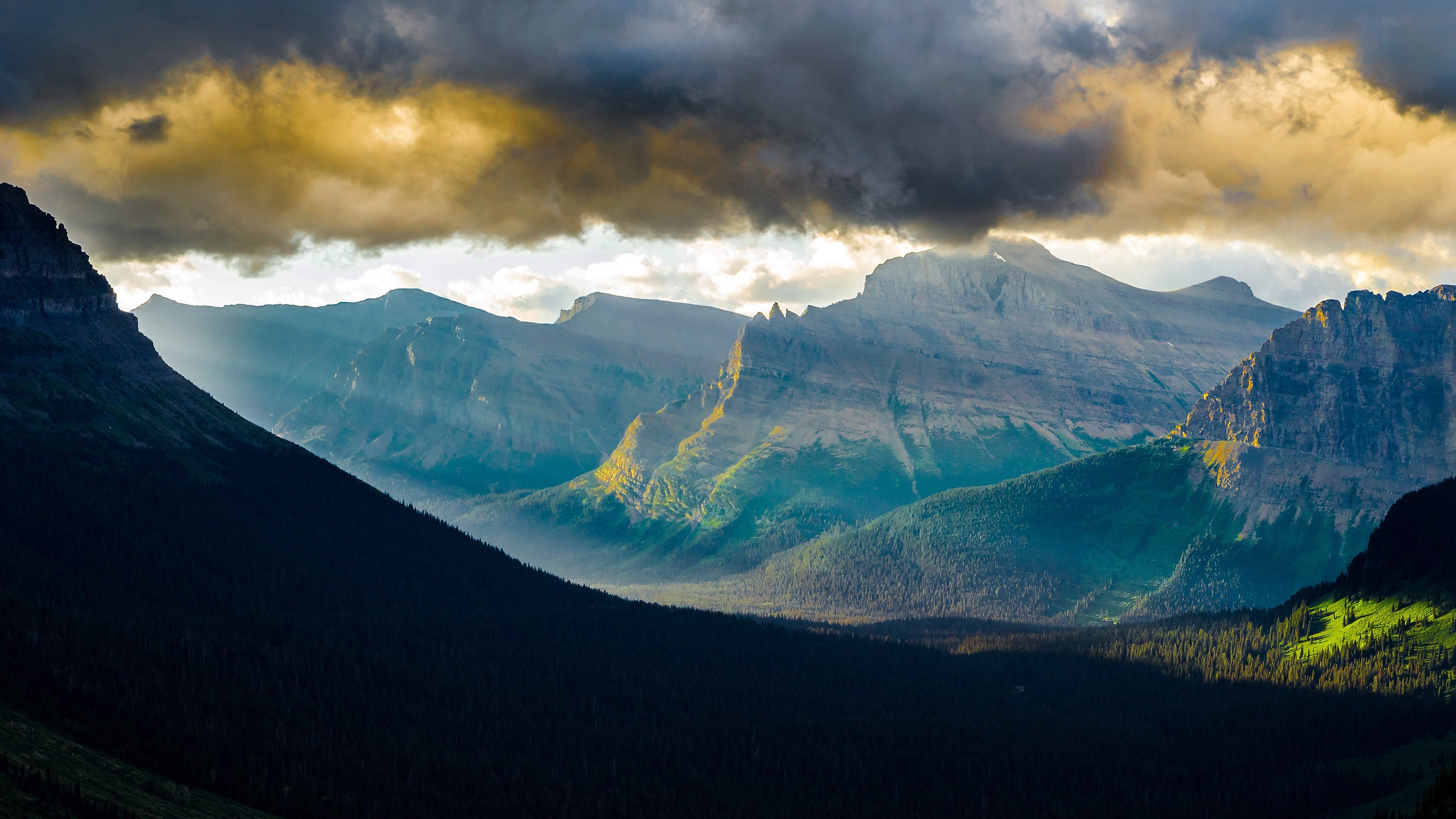 Glacier Park beauty, Logan Pass, Early morning serenity, 4K wallpaper, 3840x2160 4K Desktop