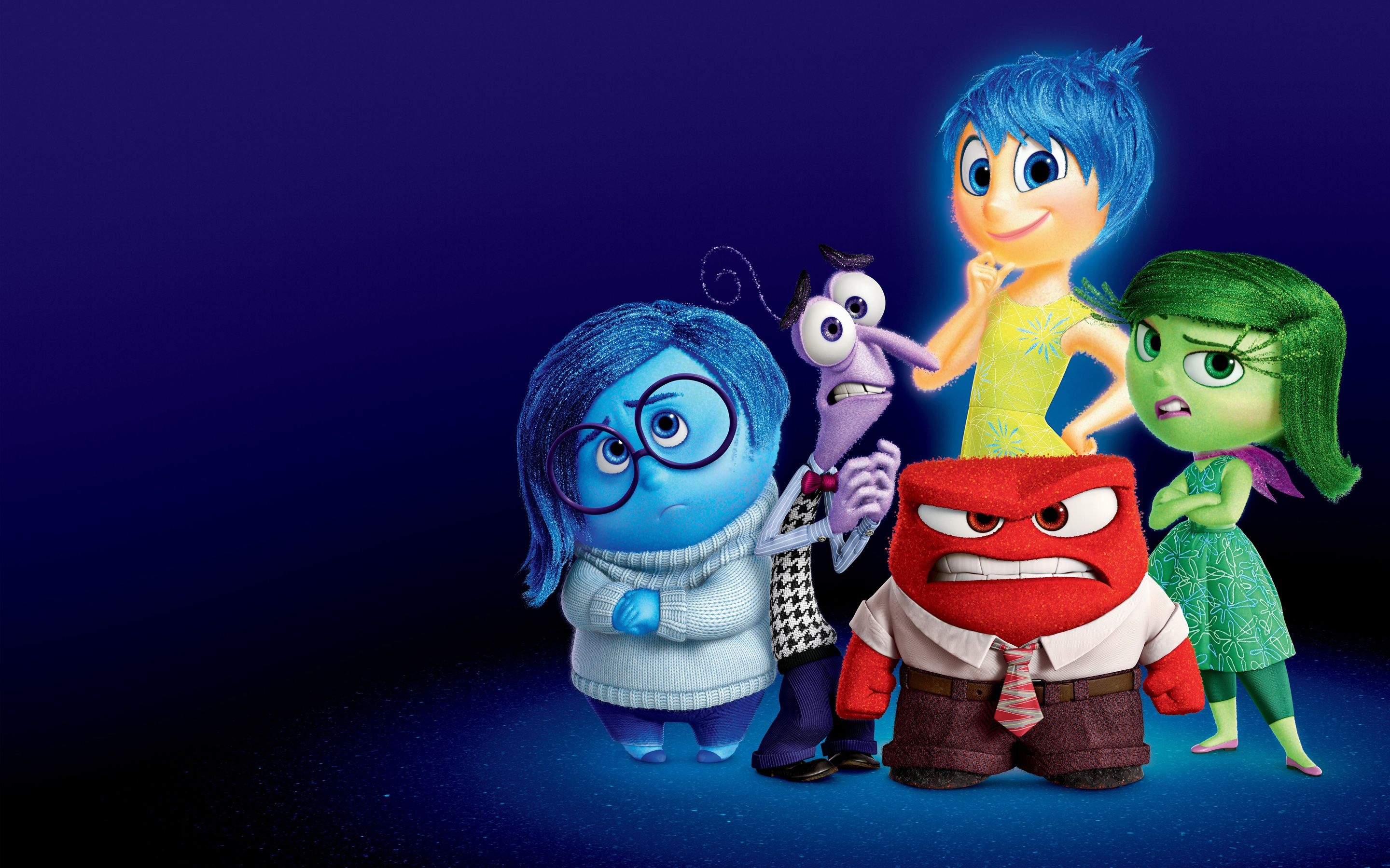 Inside Out characters, Disney movie, Pixar animation, Emotions, 2880x1800 HD Desktop