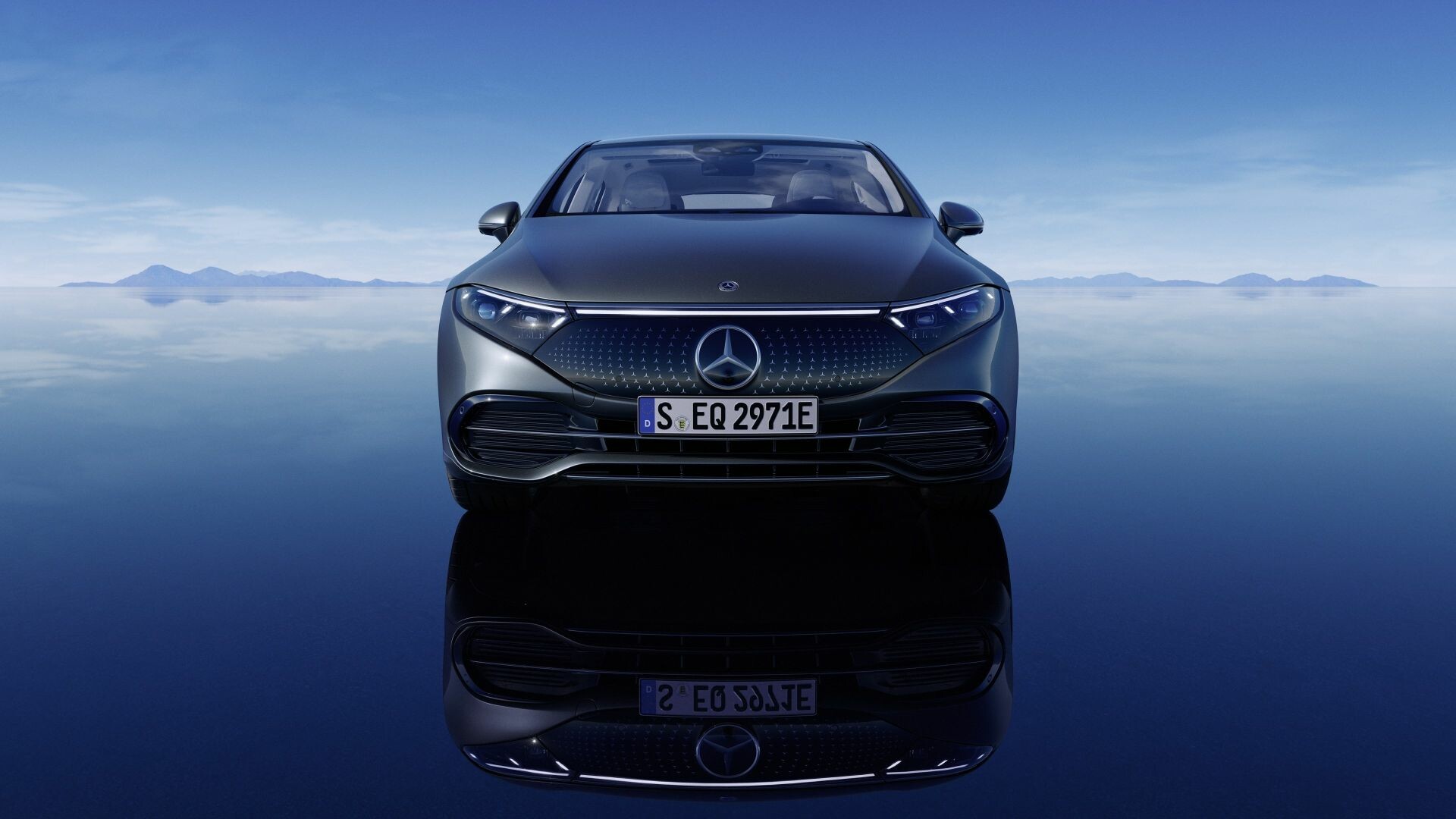 Mercedes-Benz EQS: 450 variation, 2021 German electric car, Electric vehicle. 1920x1080 Full HD Wallpaper.