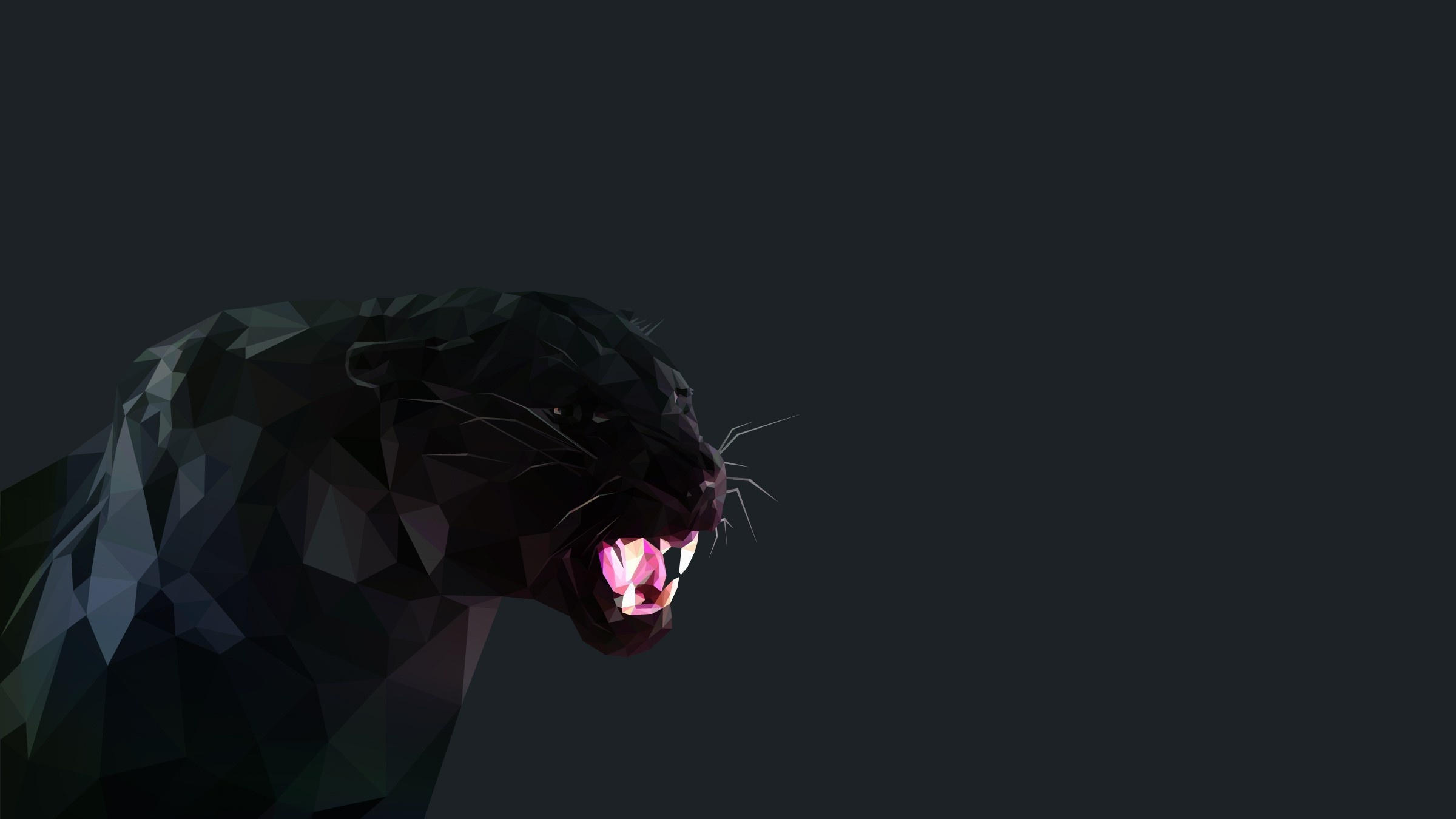 Black Panther (Animal): Powerful hunters, Leopard, Artwork. 2400x1350 HD Wallpaper.
