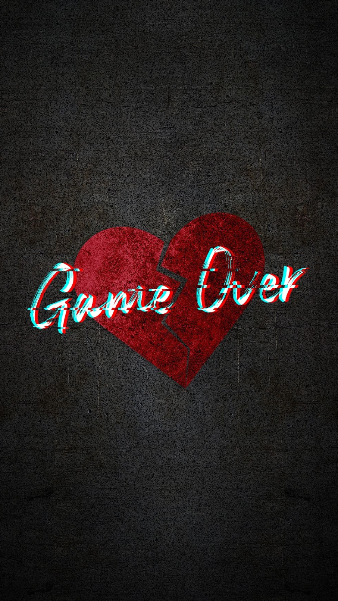 Game Over, Cute love wallpapers, Phone backgrounds, Broken heart, 1080x1920 Full HD Handy
