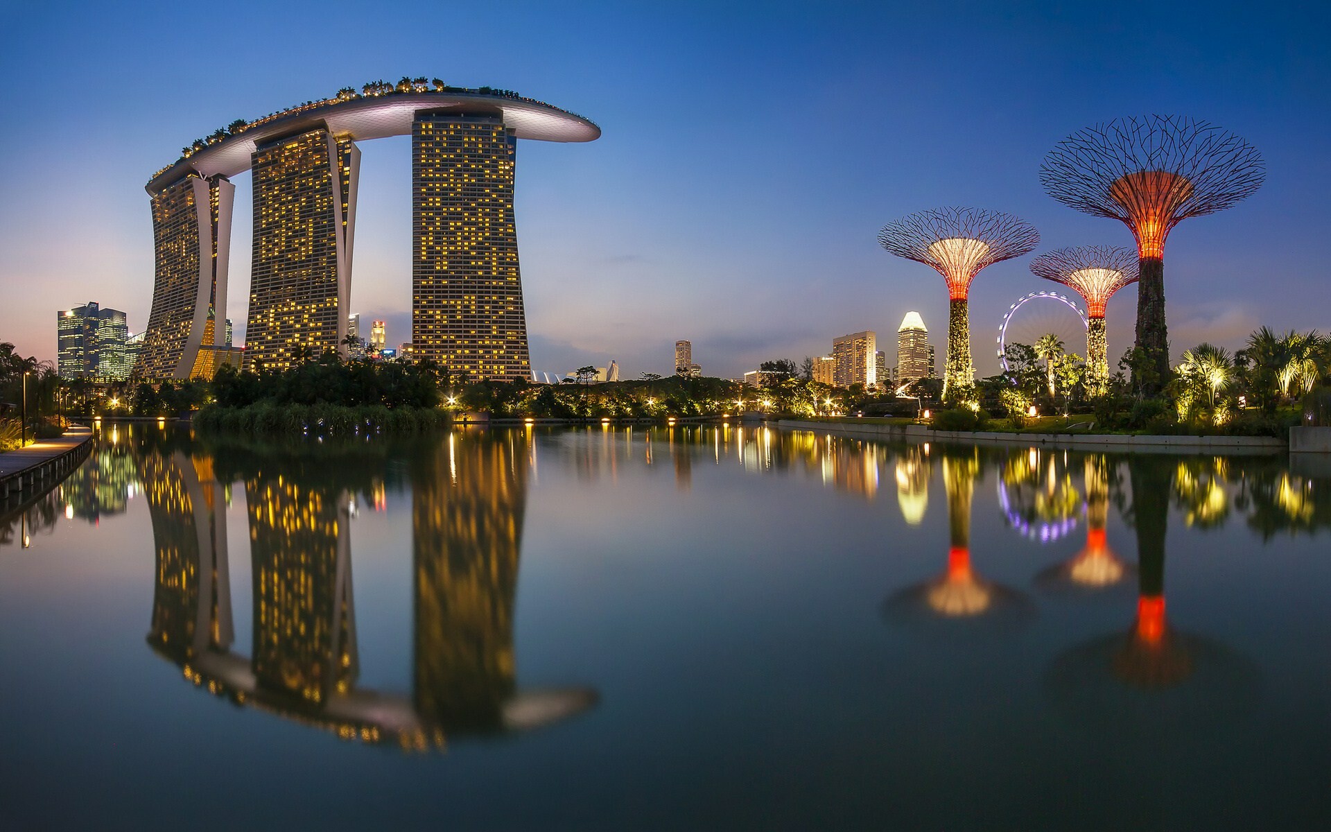 Singapore: Gardens by the Bay, A nature park spanning 101 hectares. 1920x1200 HD Wallpaper.