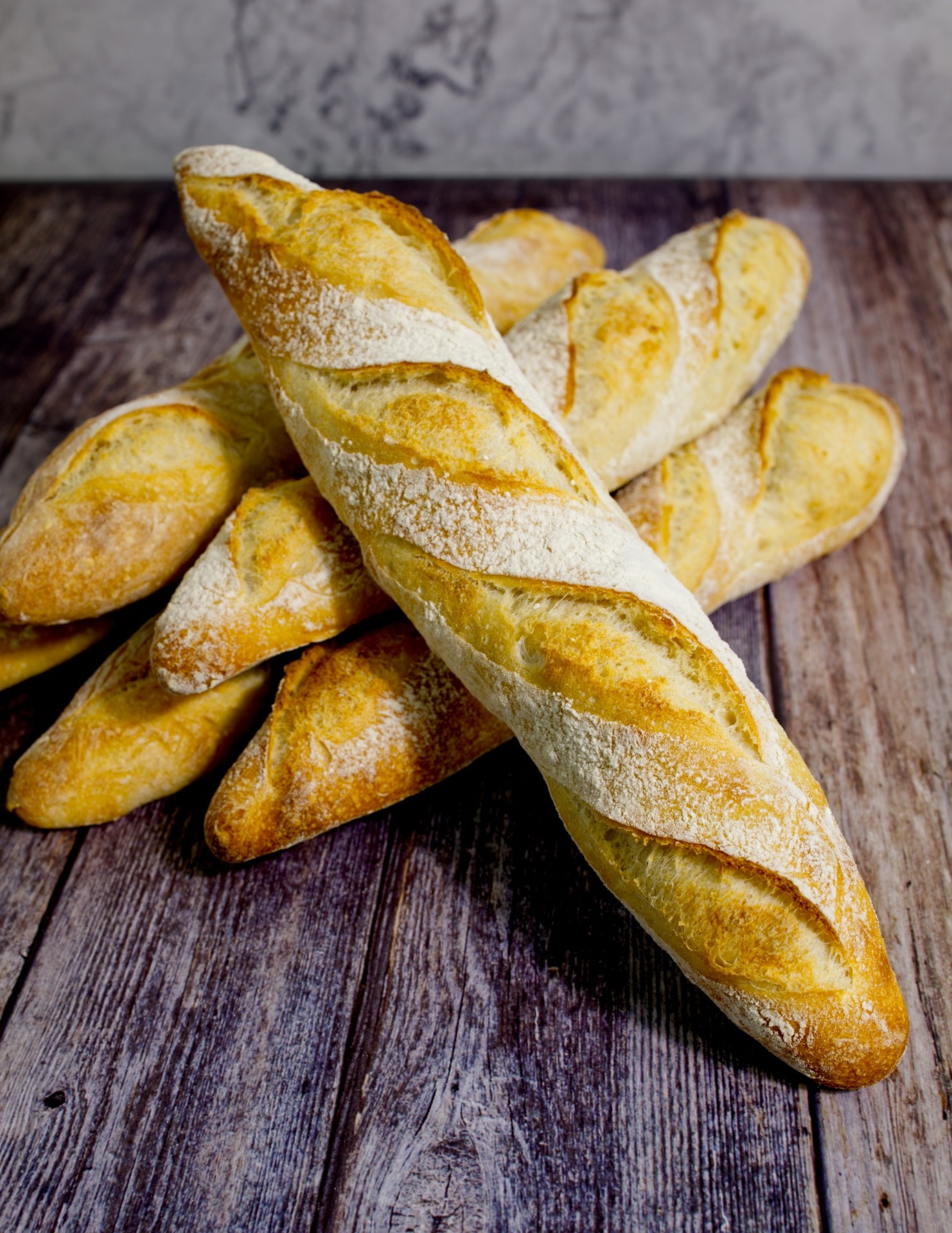 Baguette: Made with lean dough, A type of bread. 1490x1920 HD Background.