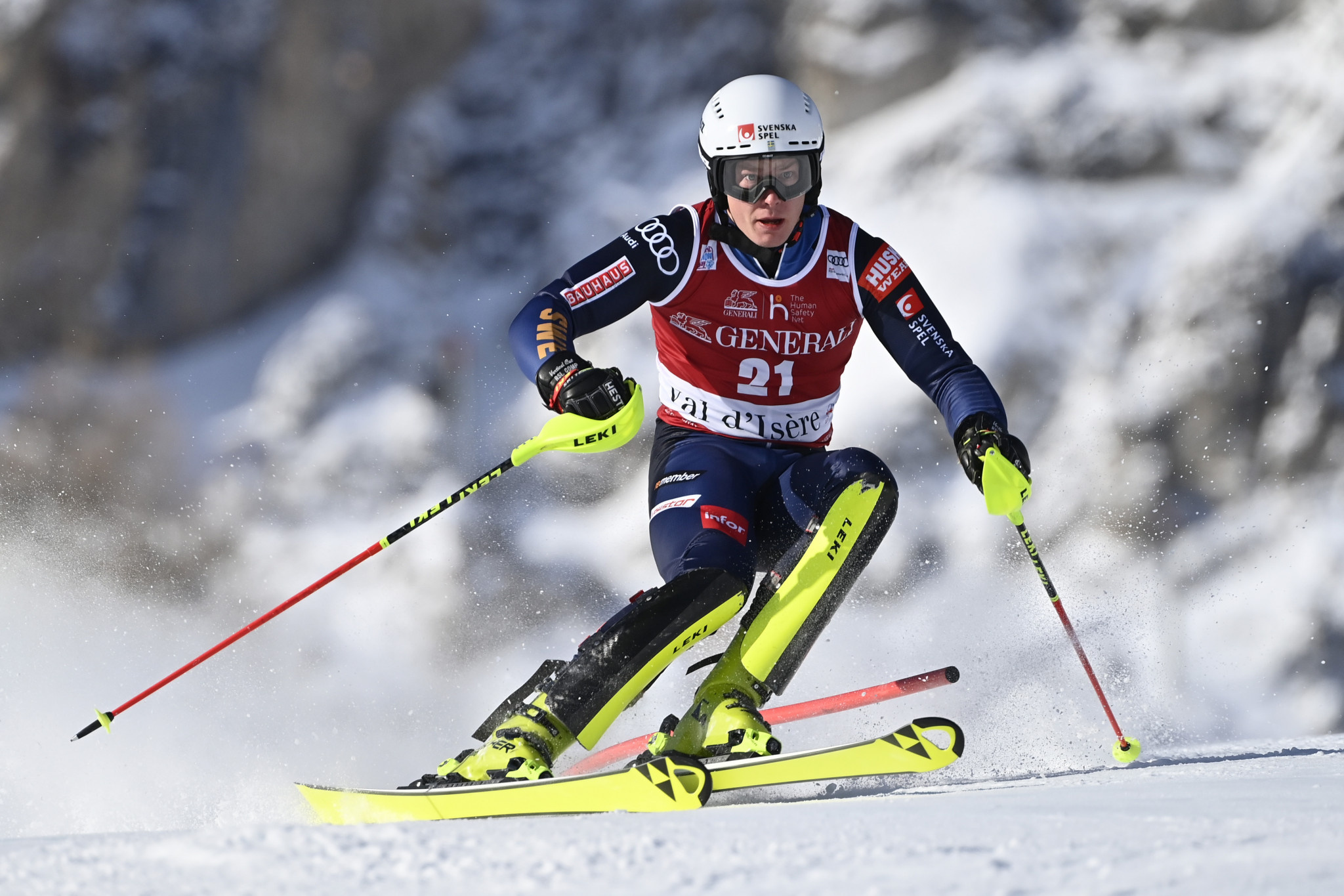 Alpine Skiing: Clement Noel, Men's slalom winner, Alpine Skiing World Cup event, Cyclic winter sports. 2050x1370 HD Wallpaper.