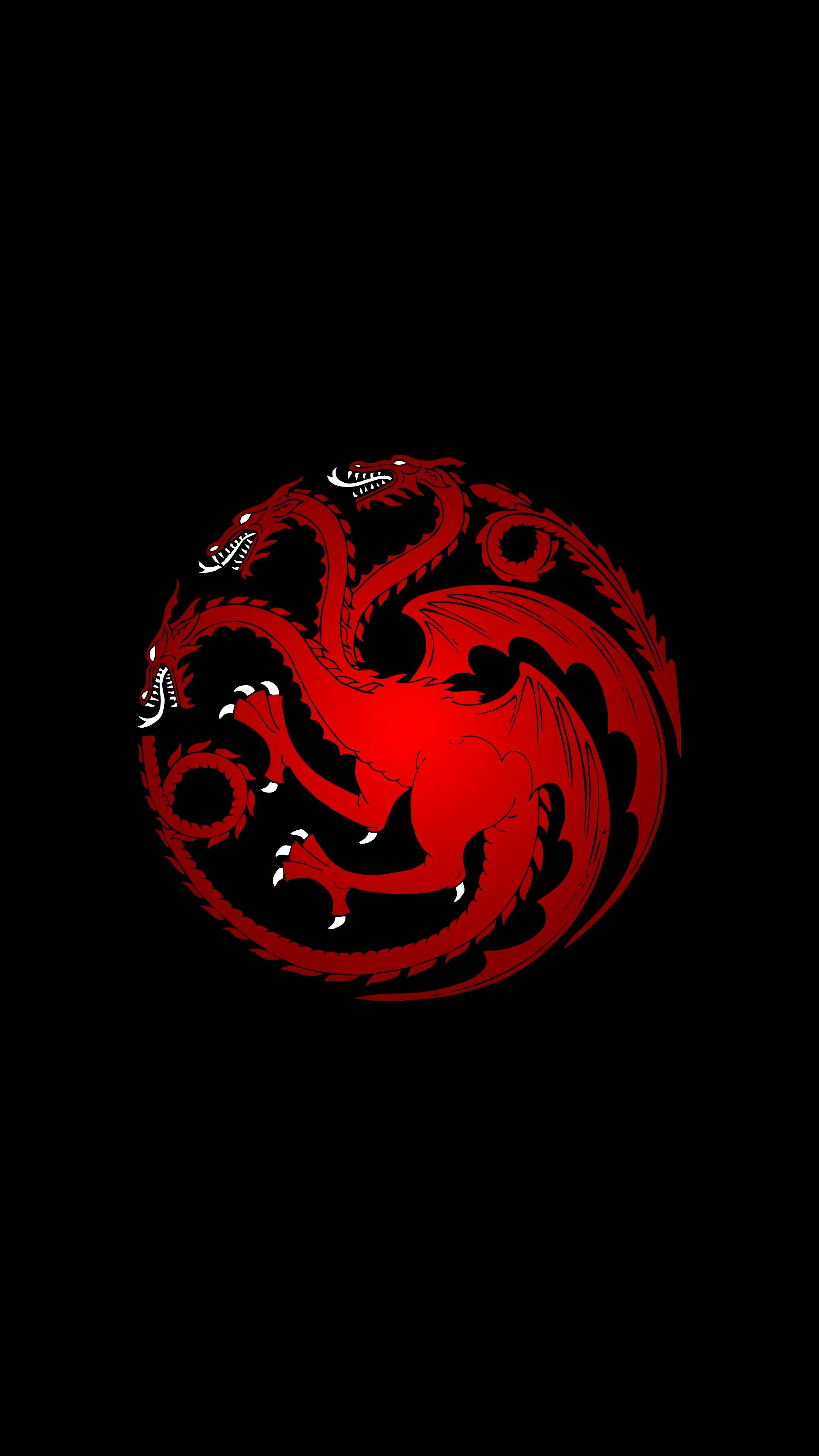 House Targaryen, Fiery backgrounds, Targaryen royalty, Iconic emblem, 2160x3840 4K Handy