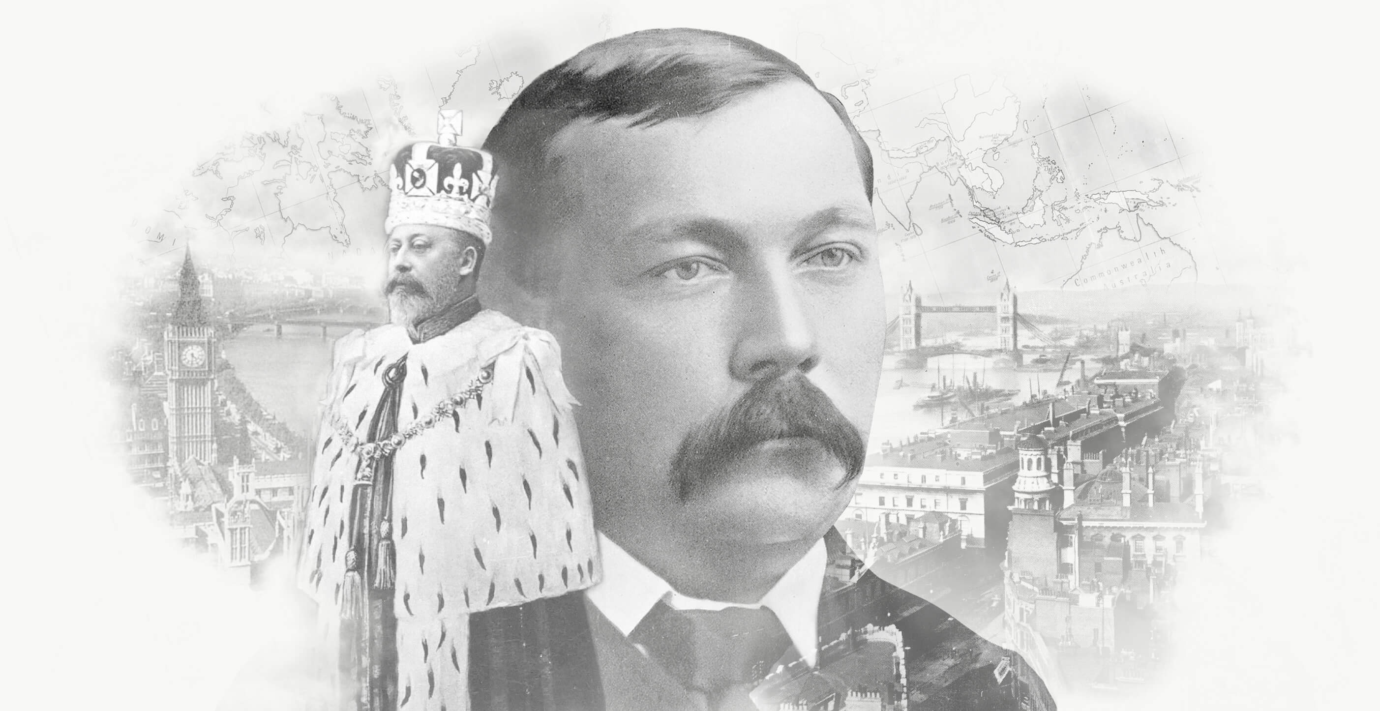 Arthur Conan Doyle, knighted by King Edward VII, Official website, 2810x1450 HD Desktop