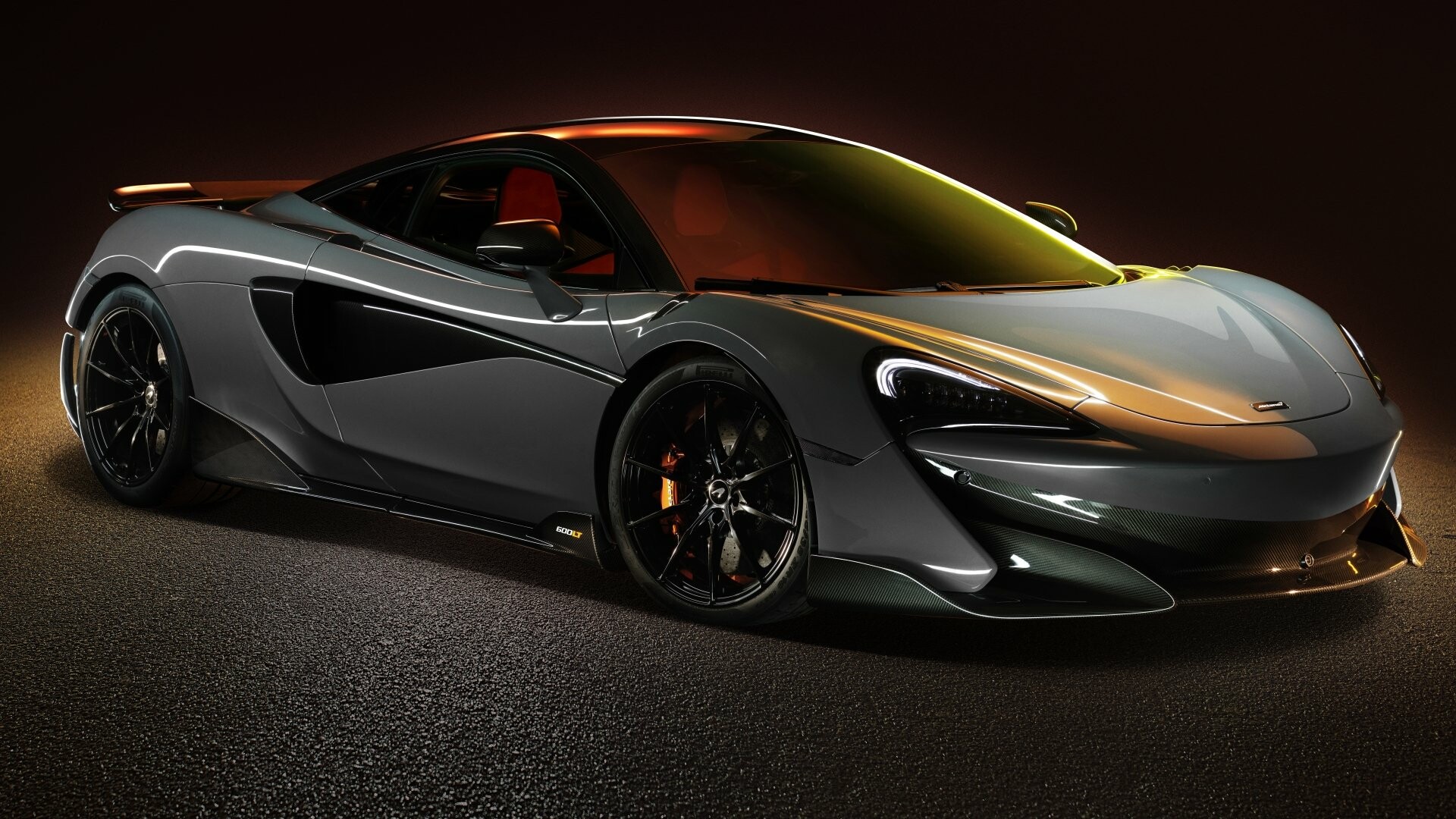 McLaren: A producer of road cars based on Formula One technology, Established in 1989, 600LT. 1920x1080 Full HD Background.