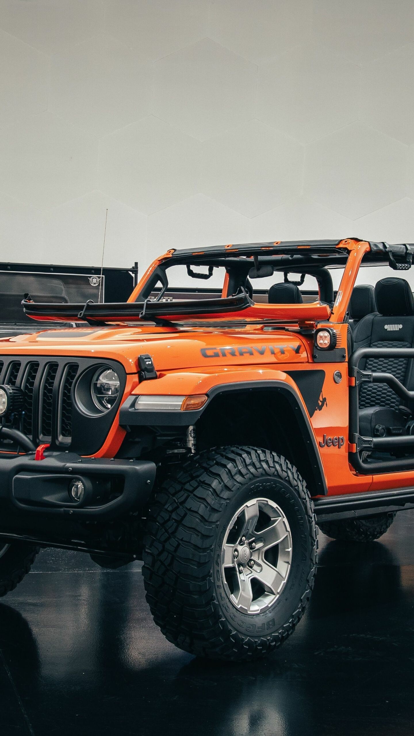 Jeep: The Gravity concept is a Gladiator pickup with styling and performance parts that are inspired by rock climbing. 1440x2560 HD Wallpaper.