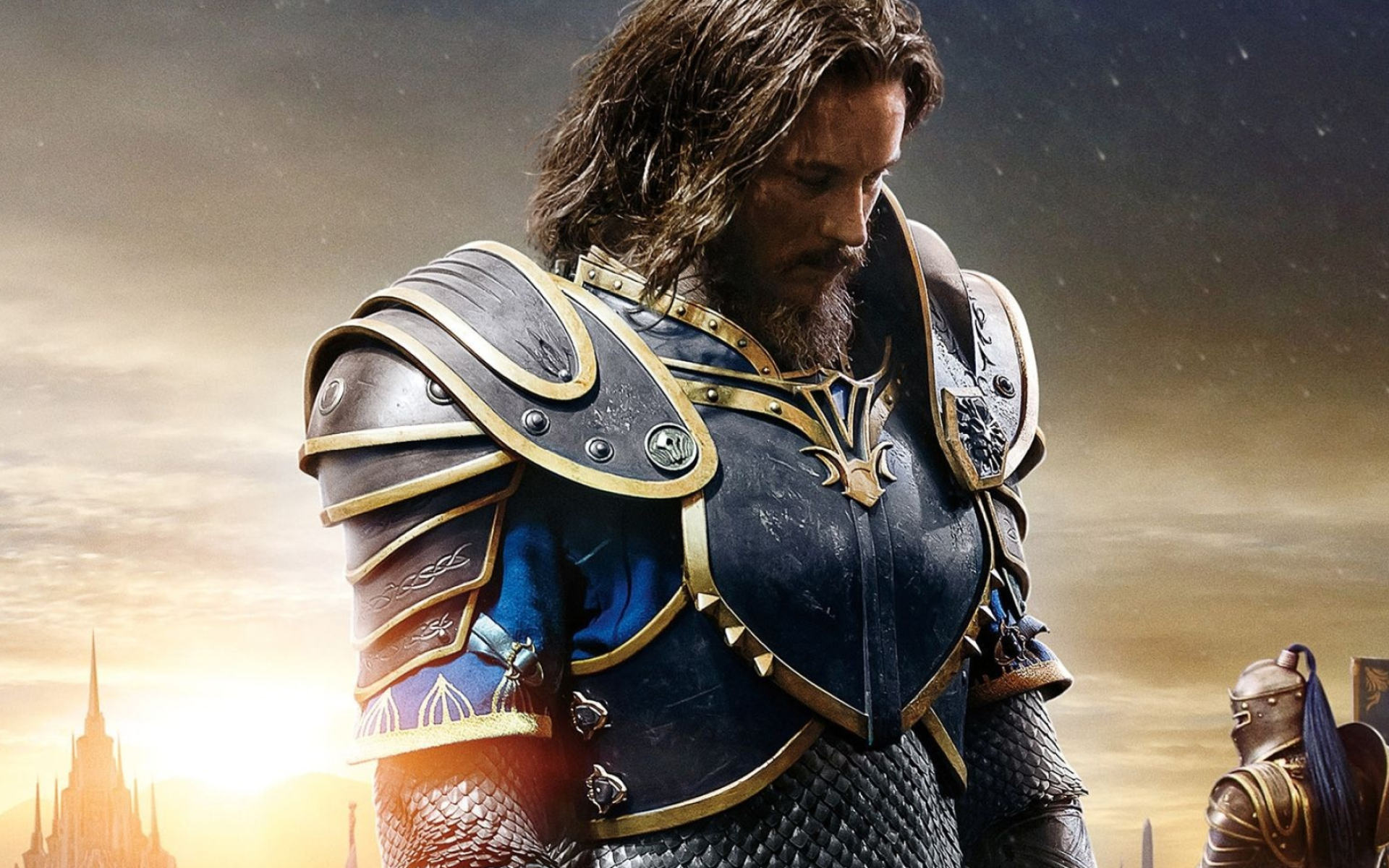 Warcraft (Movie): Anduin Lothar, the heroic knight who leads the human army against the orcs. 1920x1200 HD Background.