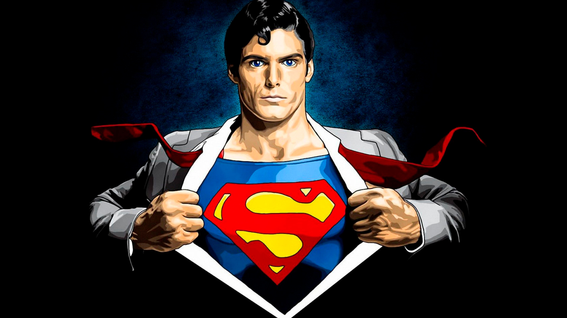 Clark Kent, Superman suit, Iconic imagery, Courageous defender, 1920x1080 Full HD Desktop