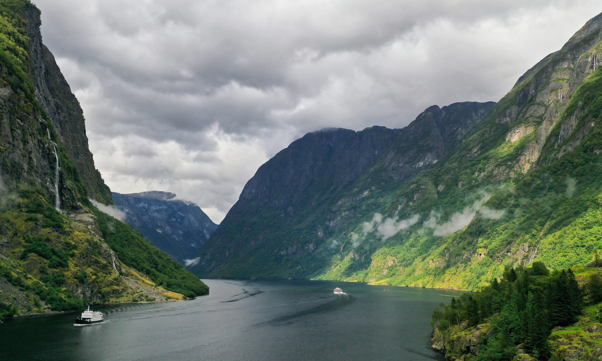 Norwegian Fjords, Aurlandsfjord and Nryfjord, UNESCO World Heritage, Scenic beauty, 2000x1200 HD Desktop