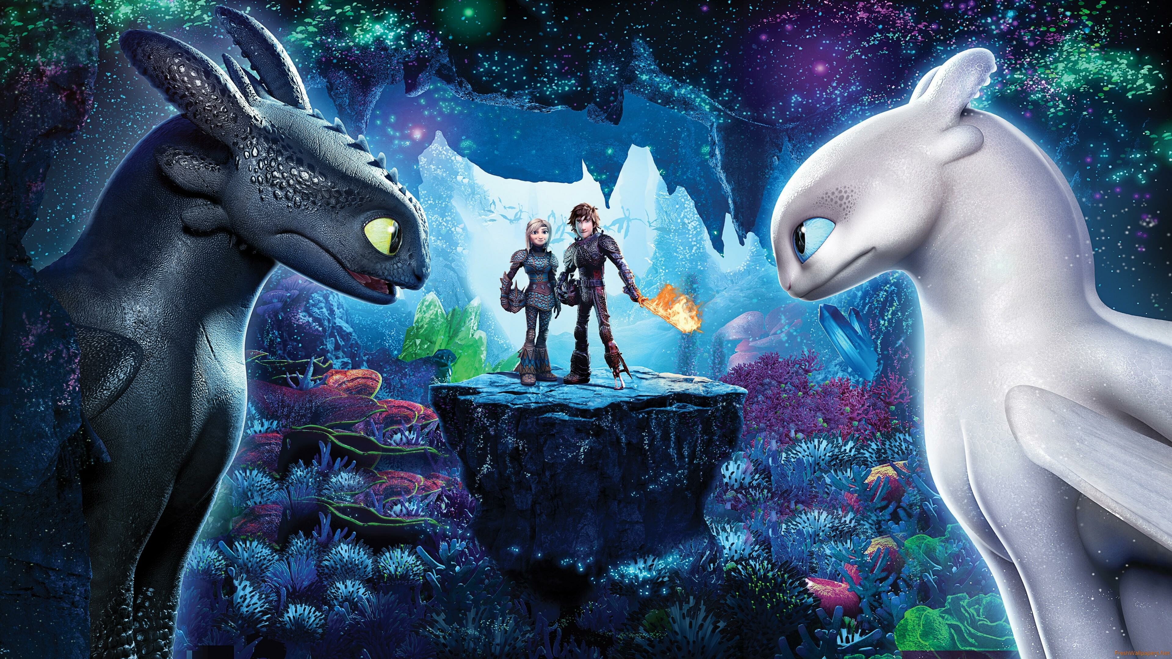 How to Train Your Dragon: Hiccup, an undersized teen, befriends the dragon, Paramount Pictures. 3840x2160 4K Wallpaper.