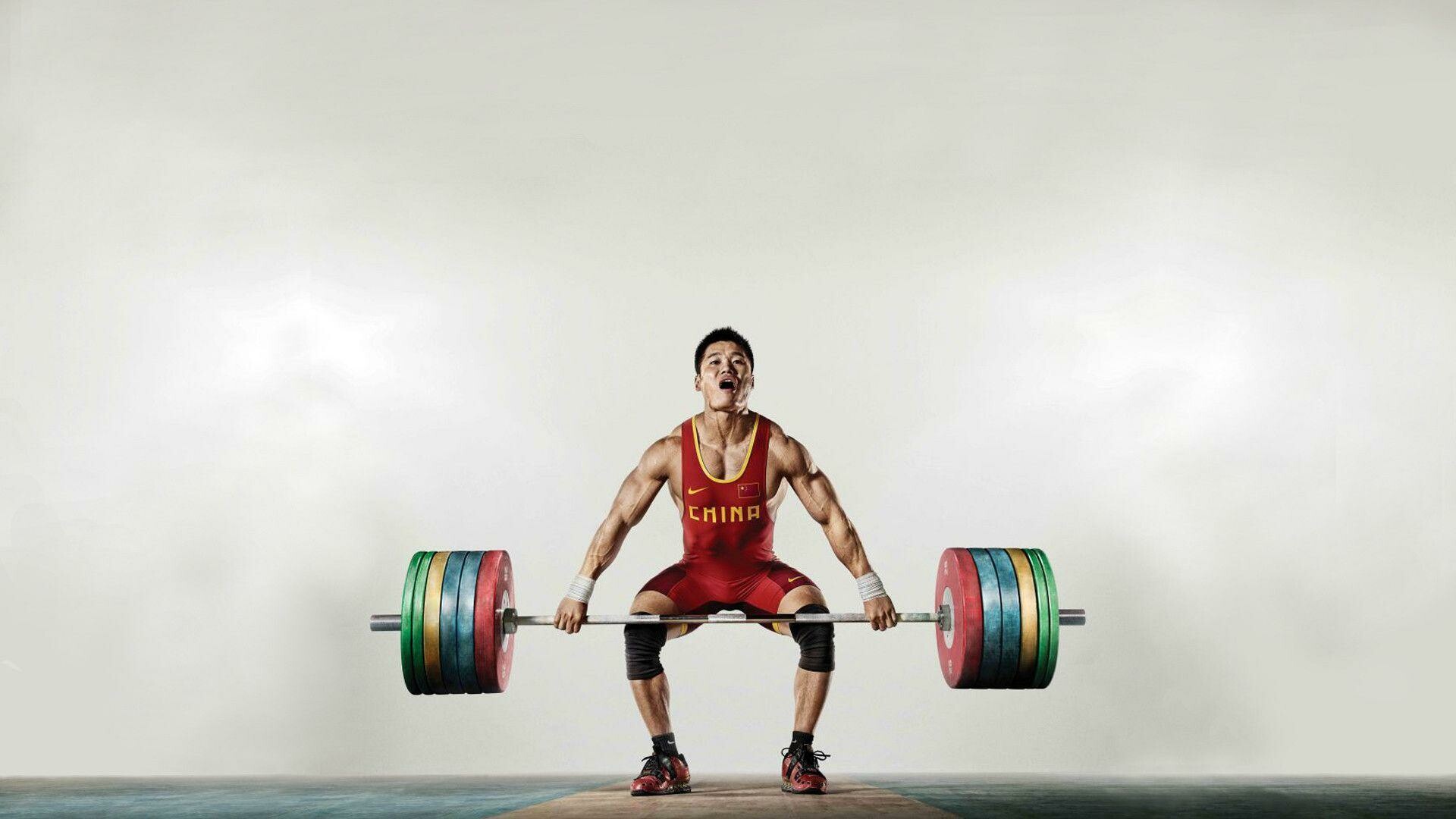 Powerlifting: Weightlifter, A sport in which athletes compete in lifting a barbell. 1920x1080 Full HD Wallpaper.