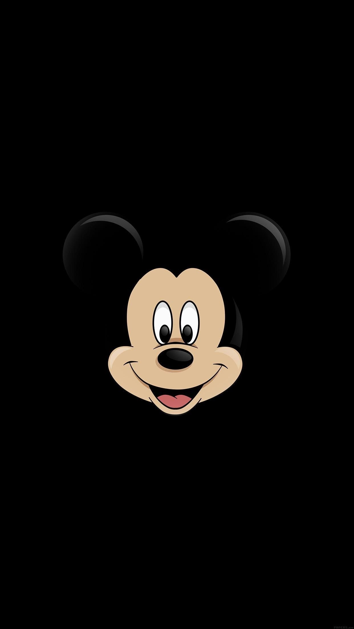 Mickey Mouse dark logo, Striking iPhone wallpaper, Disney-inspired design, 1250x2210 HD Phone
