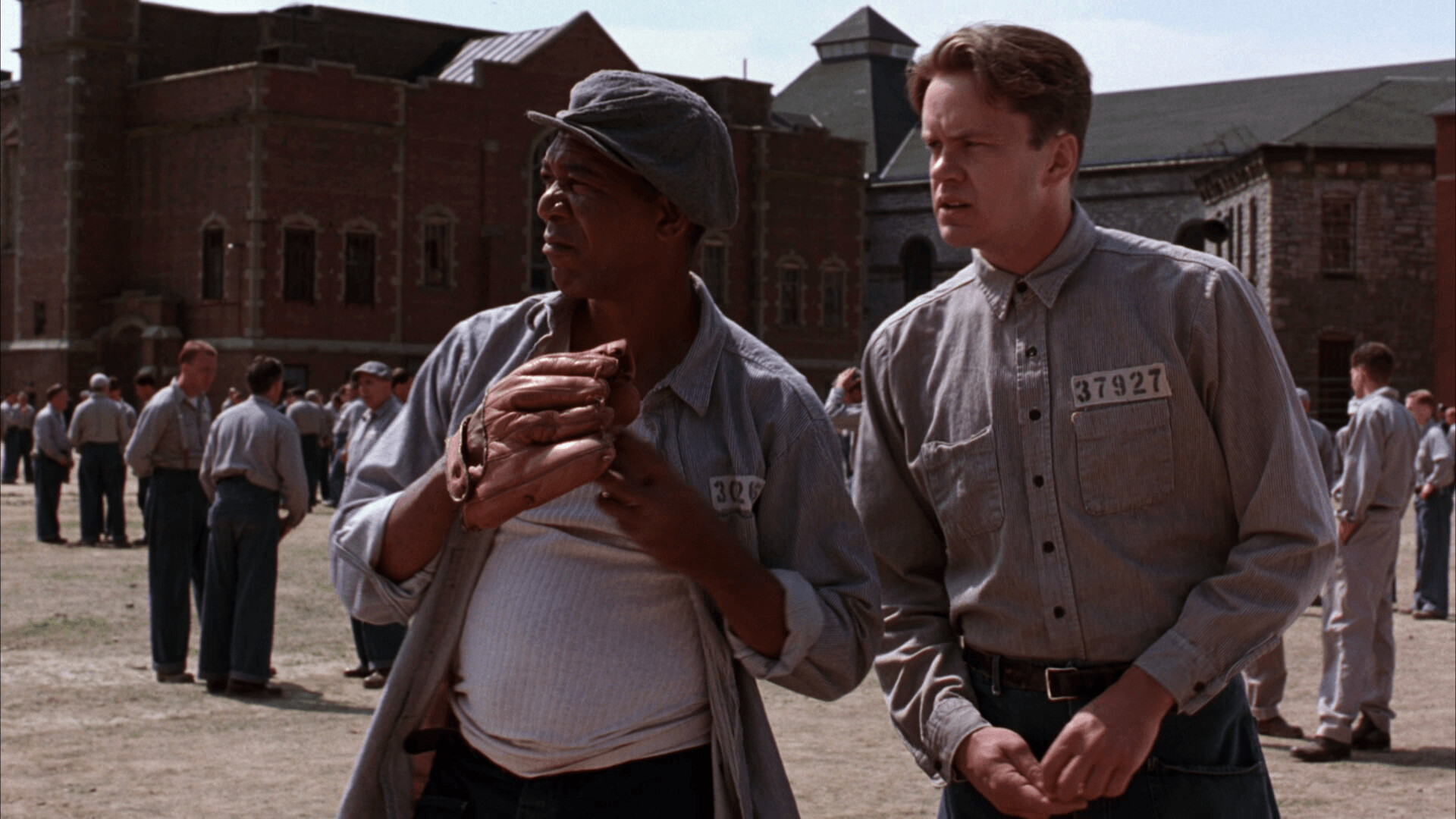 The Shawshank Redemption: Ellis Boyd "Red" Redding, a prison contraband smuggler who befriends Andy Dufresne. 1920x1080 Full HD Wallpaper.