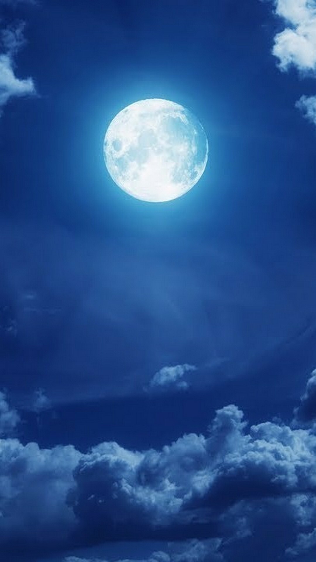 Moonlight: Full Moon, The lunar phase, Visual phenomena. 1080x1920 Full HD Background.