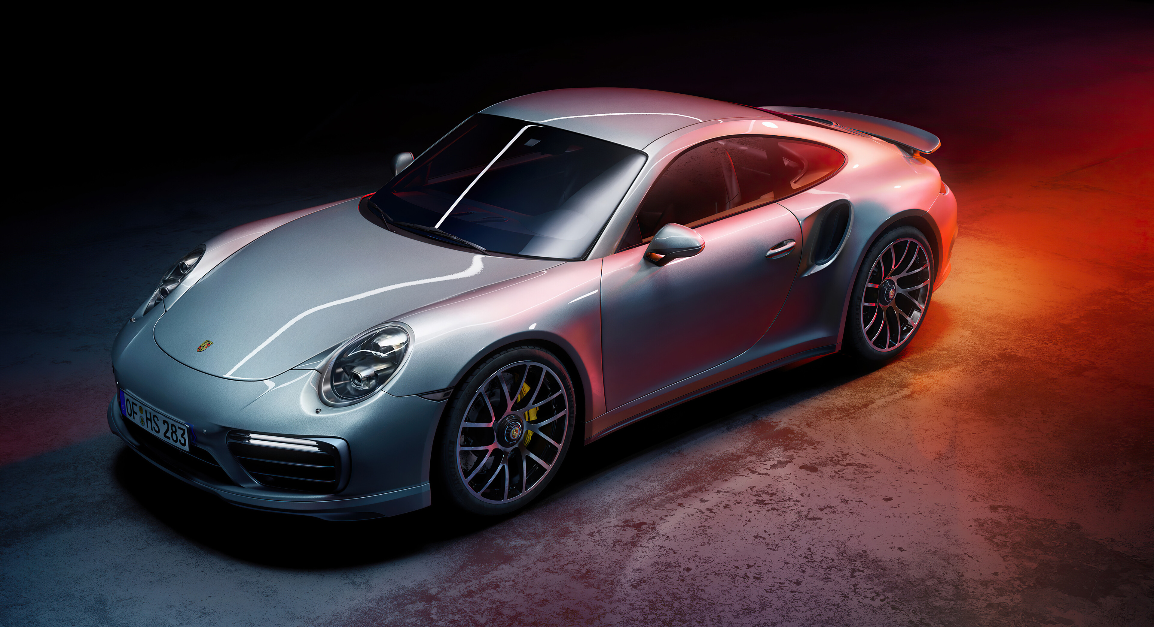 Porsche: 2021, Turbo S, The 8-speed automatic transmission. 3840x2090 HD Background.