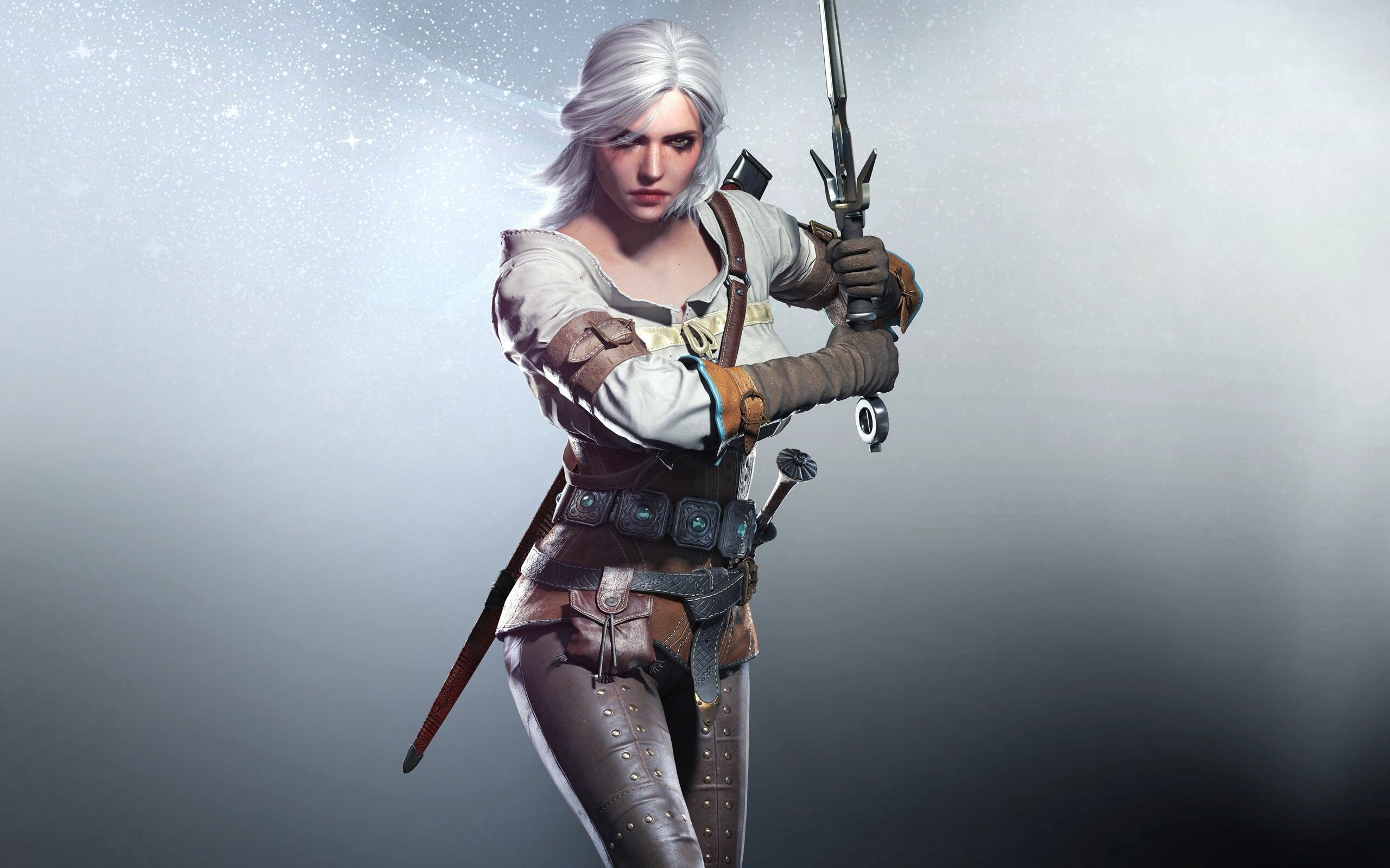 The Witcher (Game): Cirilla Fiona Elen Riannon, Commonly known simply as Ciri, The deuteragonist of the franchise. 2560x1600 HD Background.