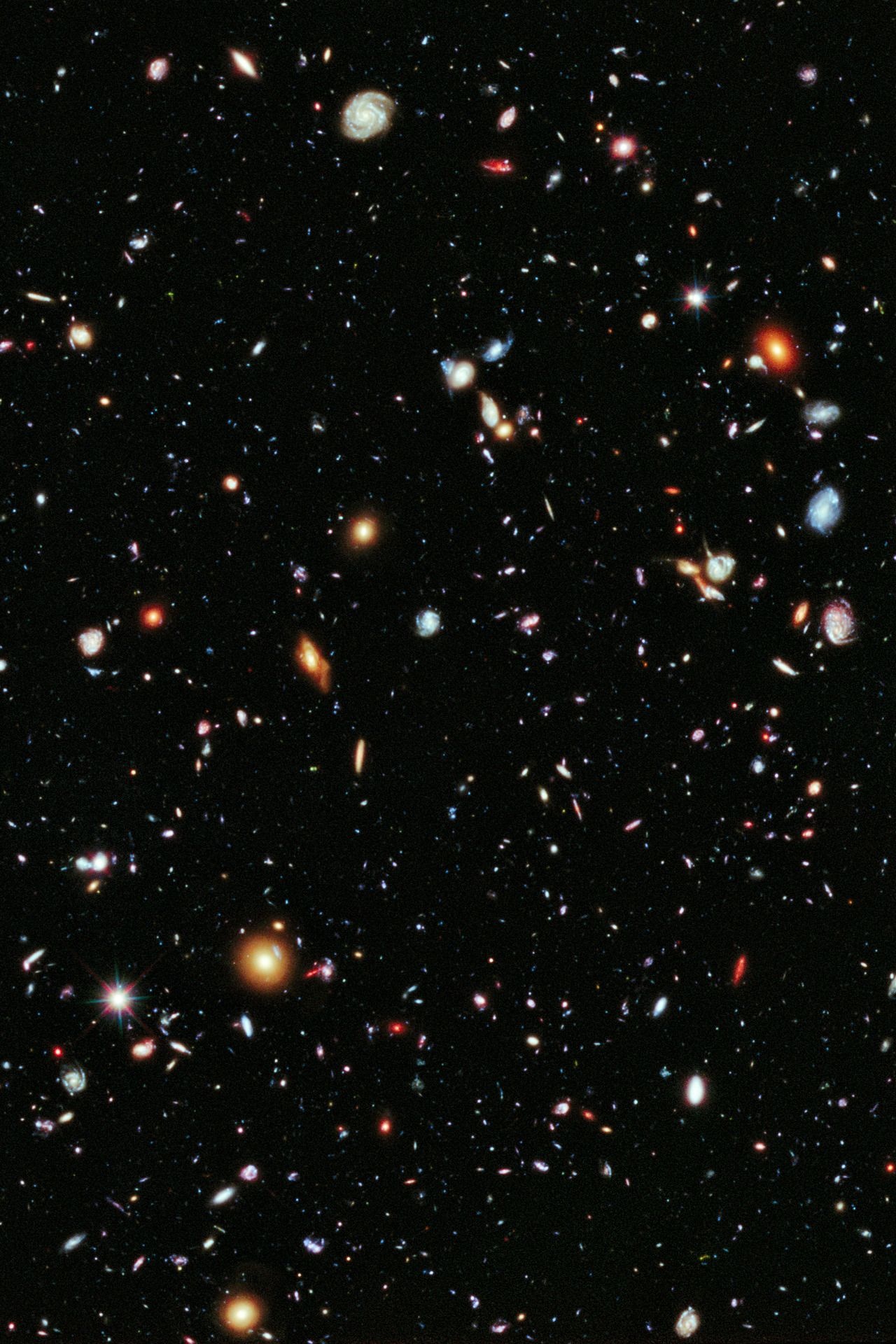 Hubble Deep Field, Distant galaxies, Hubble space telescope, Extreme deep field, 1280x1920 HD Phone