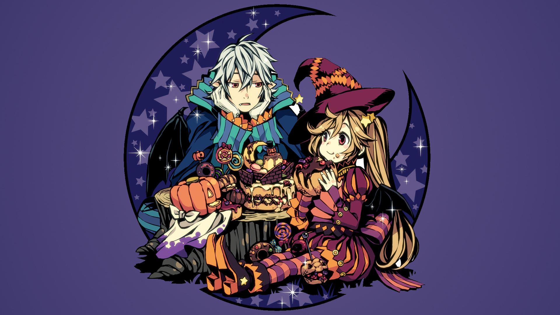 Halloween Anime, Spooky Characters, Anime Cosplay, Festive Atmosphere, 1920x1080 Full HD Desktop