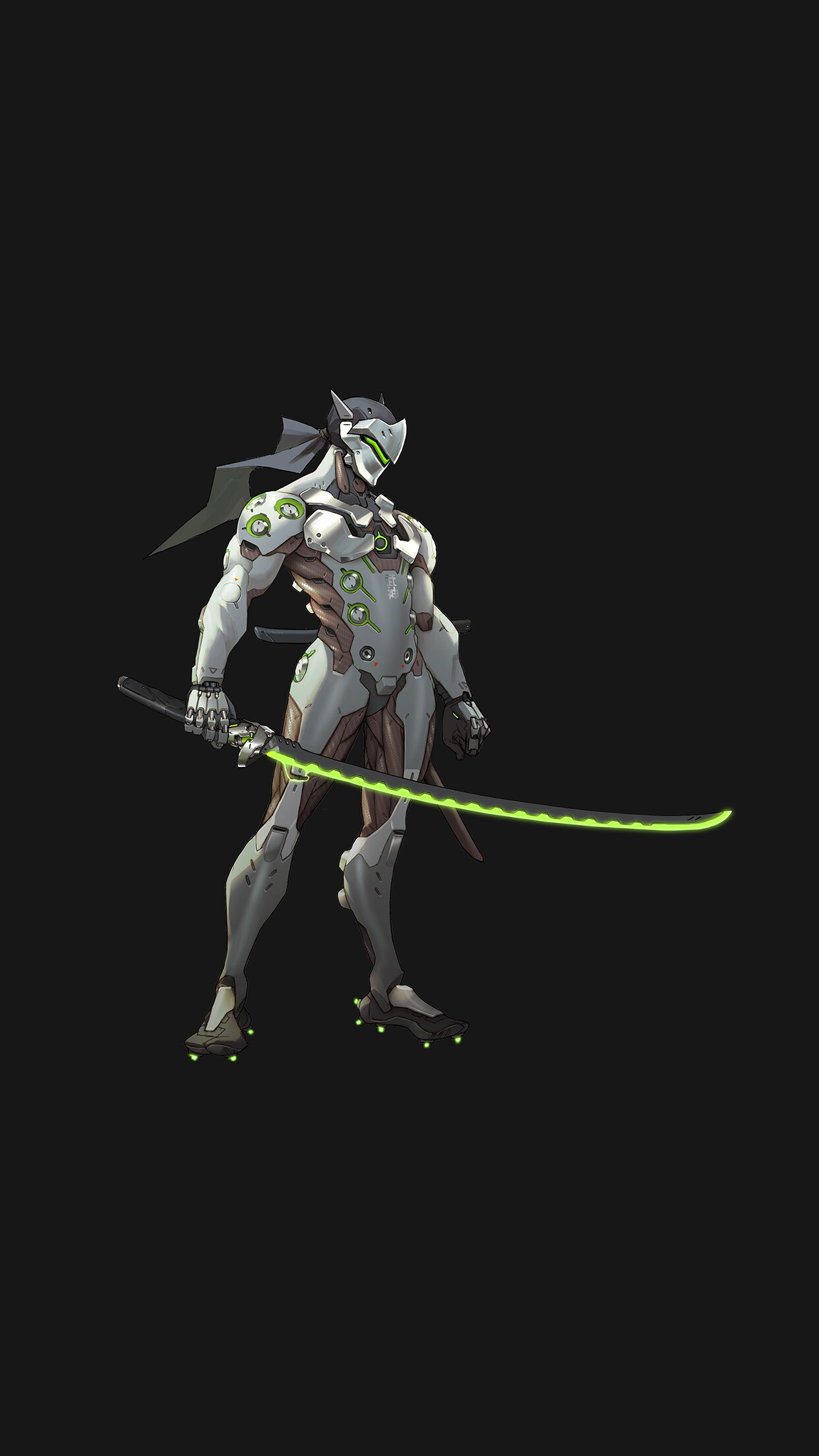 Genji: Overwatch, A hero whose name is a reference to the main character in the Japanese classic novel. 1250x2210 HD Wallpaper.