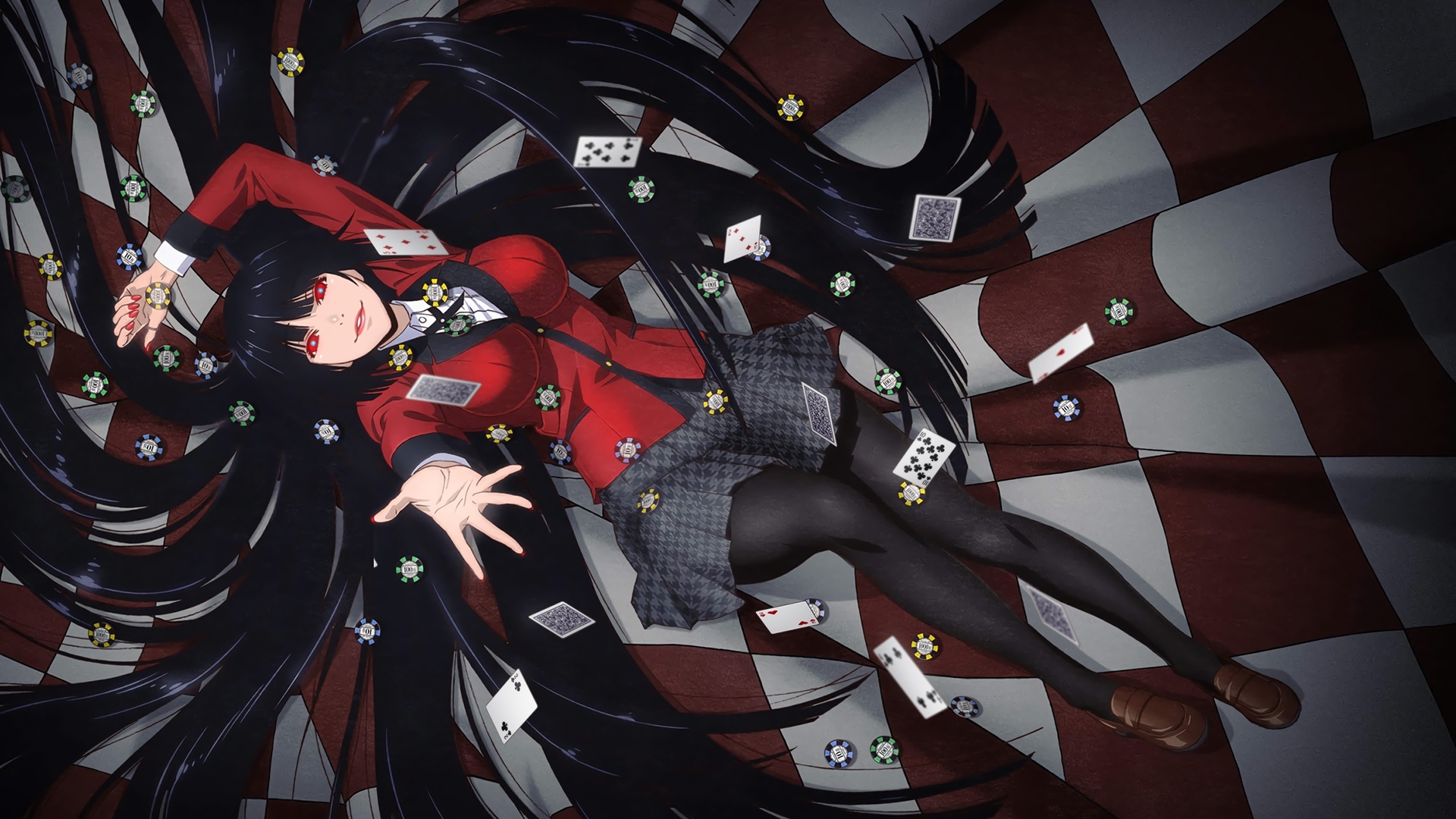 Kakegurui Twin, Compulsive gambler anime, Captivating wallpapers, Exciting storyline, 1920x1080 Full HD Desktop