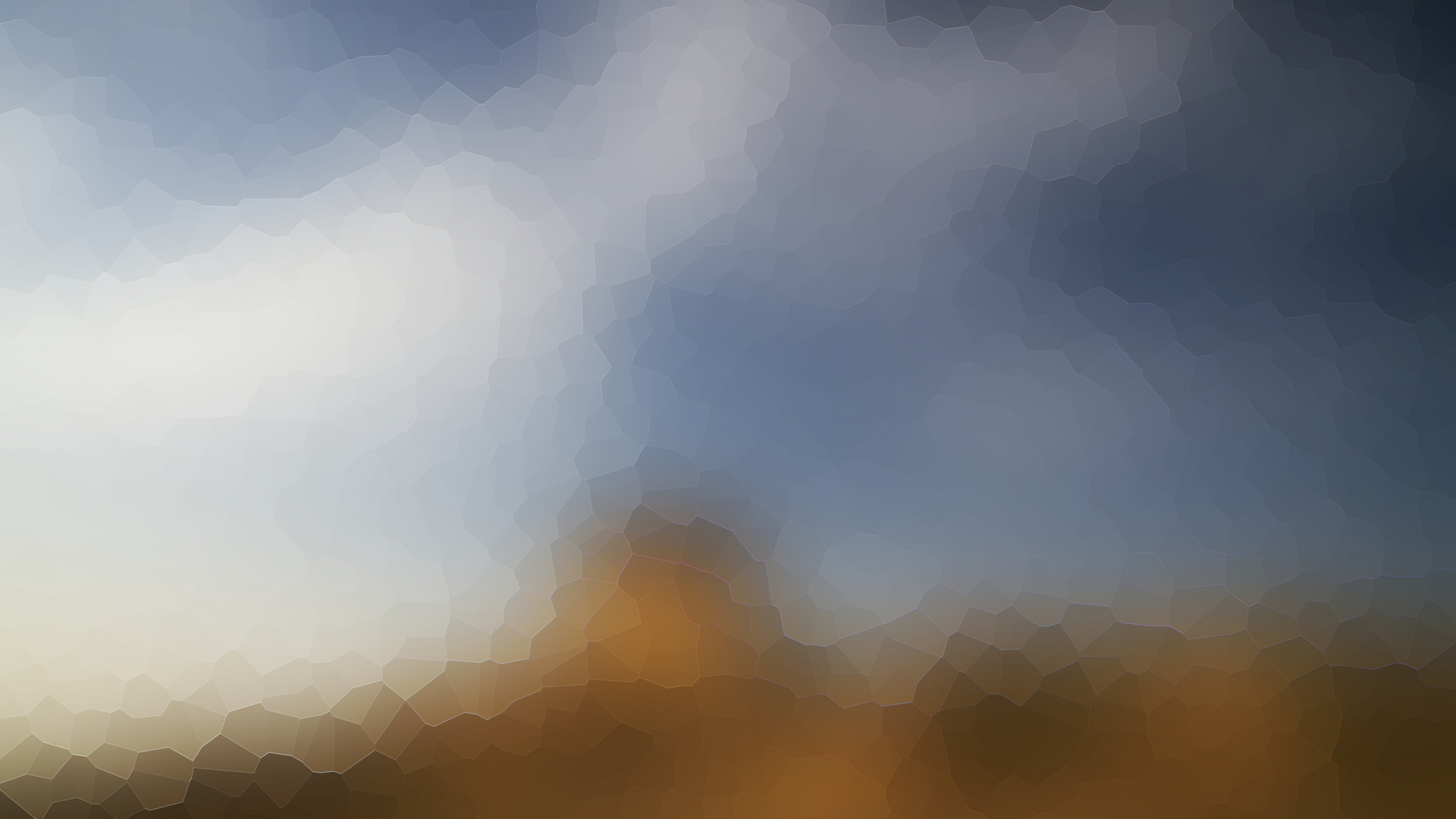 Geometric Abstract: Blur, Hexagons, Heptagons, Octagons, Complementary angles. 3840x2160 4K Wallpaper.