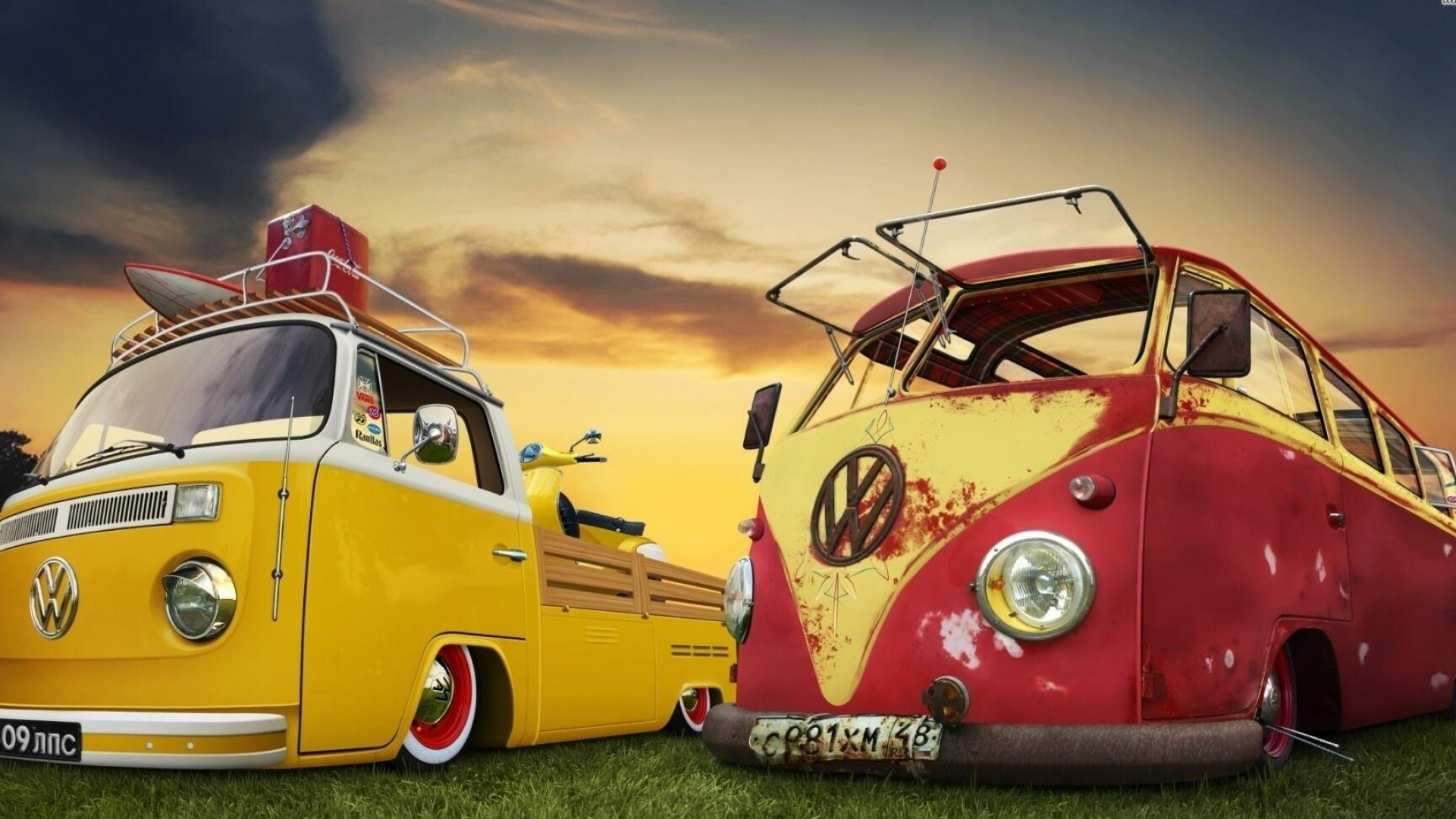 Volkswagen: An automobile manufacturer, Founded in 1937 by the German Labor Front. 1920x1080 Full HD Background.
