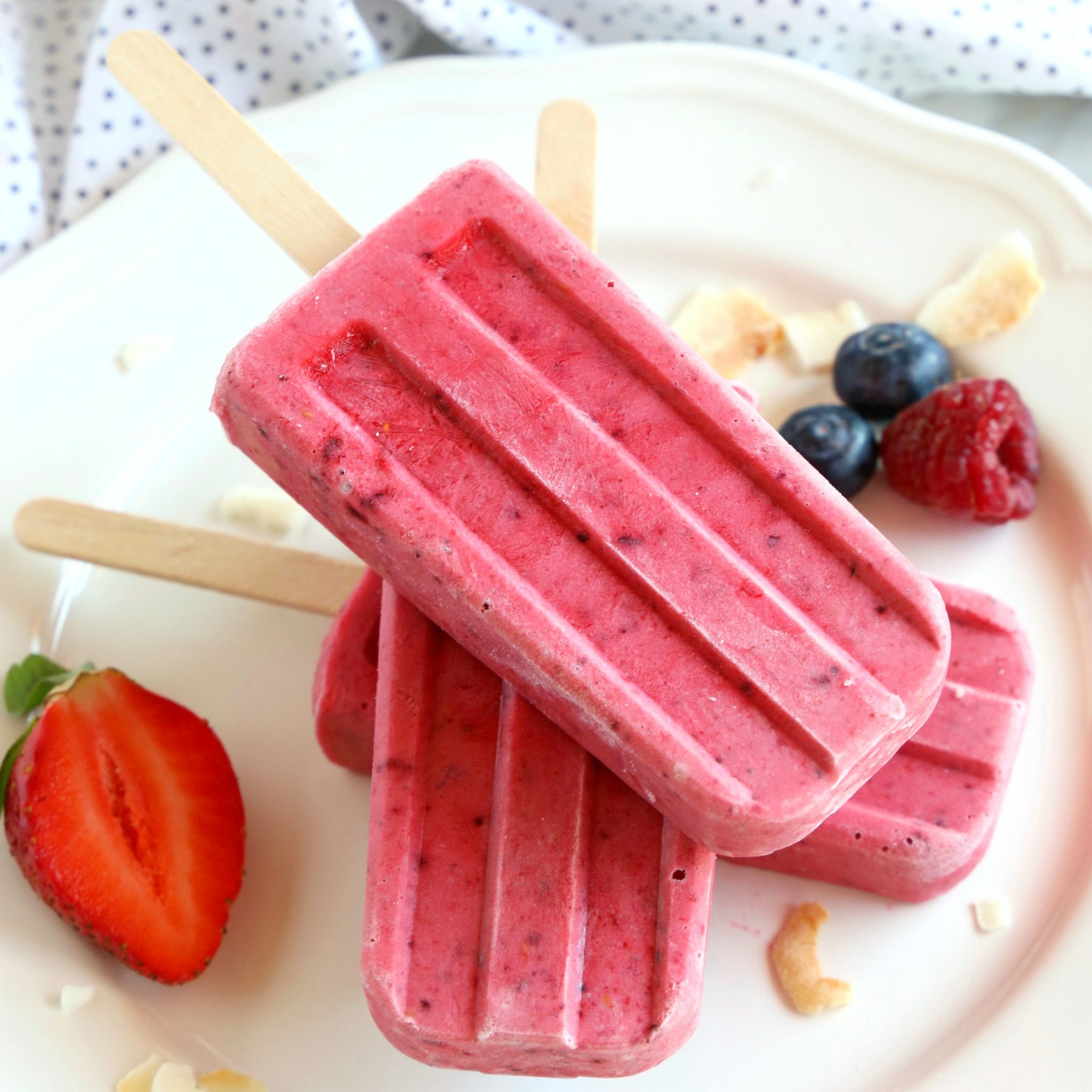 Healthy berry popsicles, Dairy-free delight, Guilt-free treat, Bursting with natural goodness, 2050x2050 HD Phone
