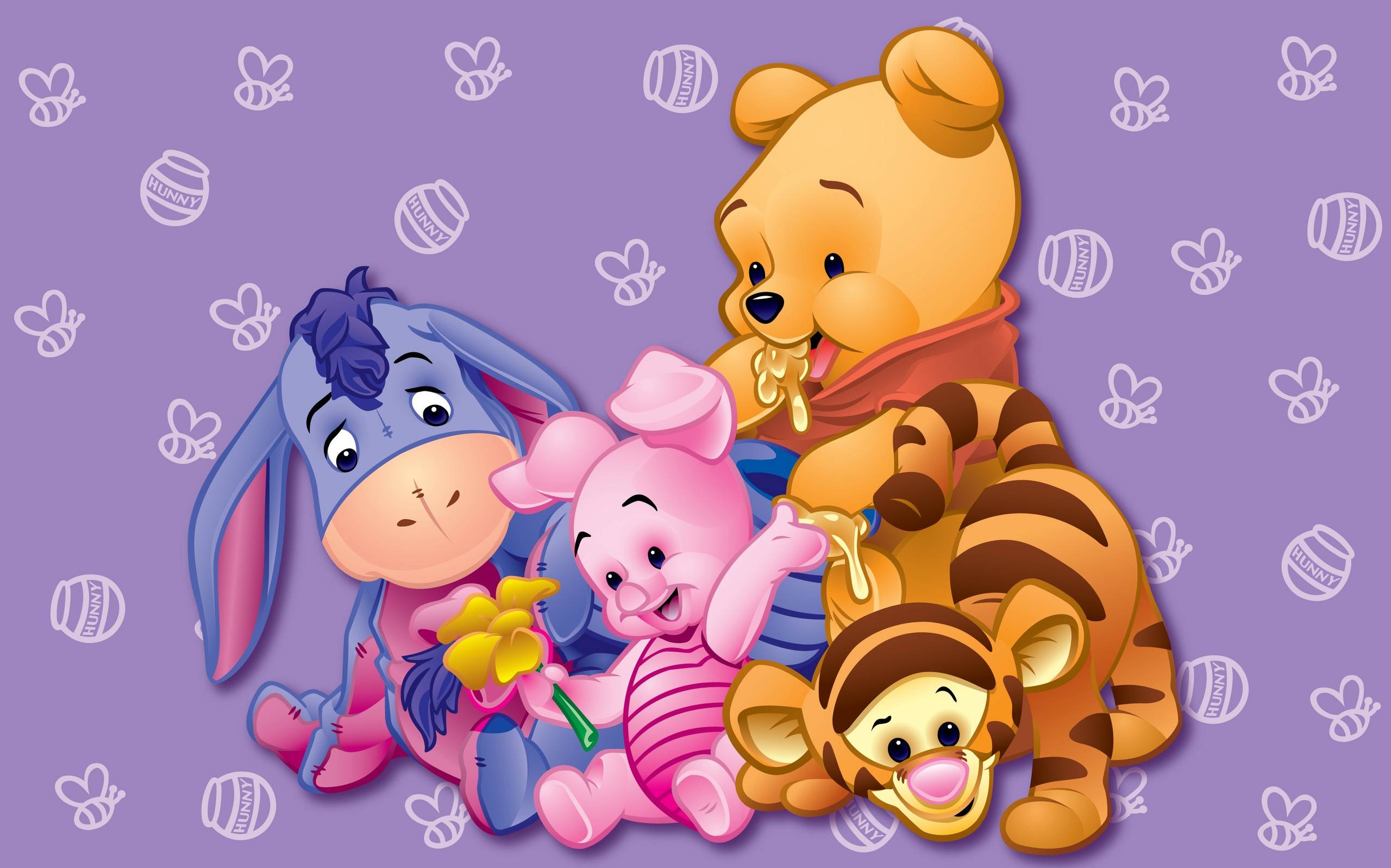 Playful Tigger, Adorable Winnie-the-Pooh, Animated Friends, Baby Tigger, 2560x1600 HD Desktop