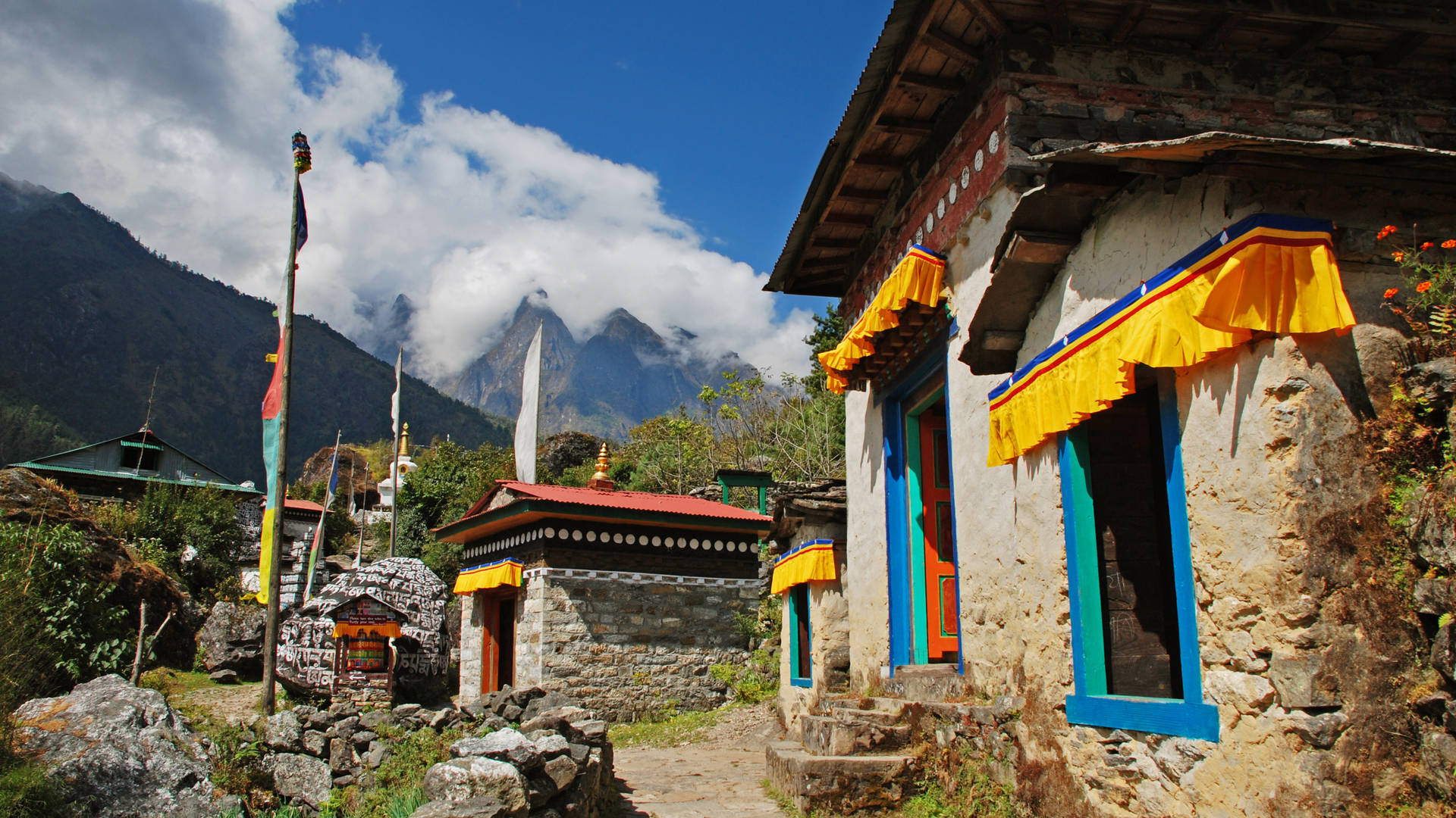 Himalayan adventure, Majestic mountains, Cultural treasures, Travel journey, 1920x1080 Full HD Desktop