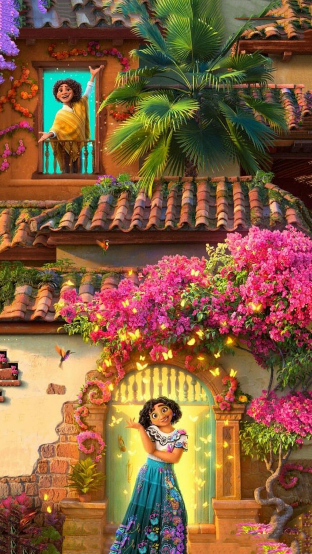 Encanto: The Academy Award nominee for Best Animated Feature Film. 1080x1920 Full HD Background.