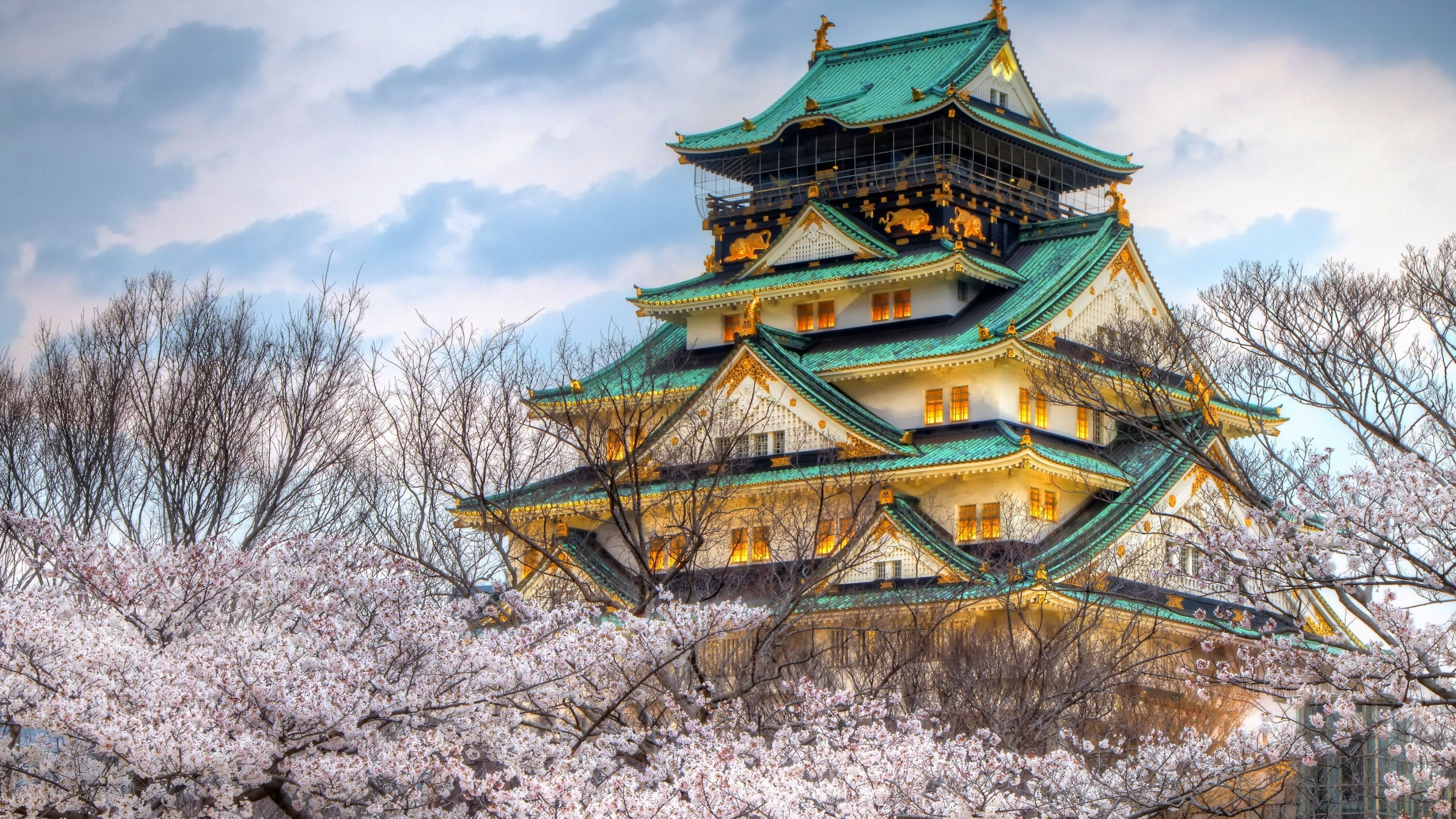 Osaka Castle, Travels, HD image, Captivating view, 3840x2160 4K Desktop