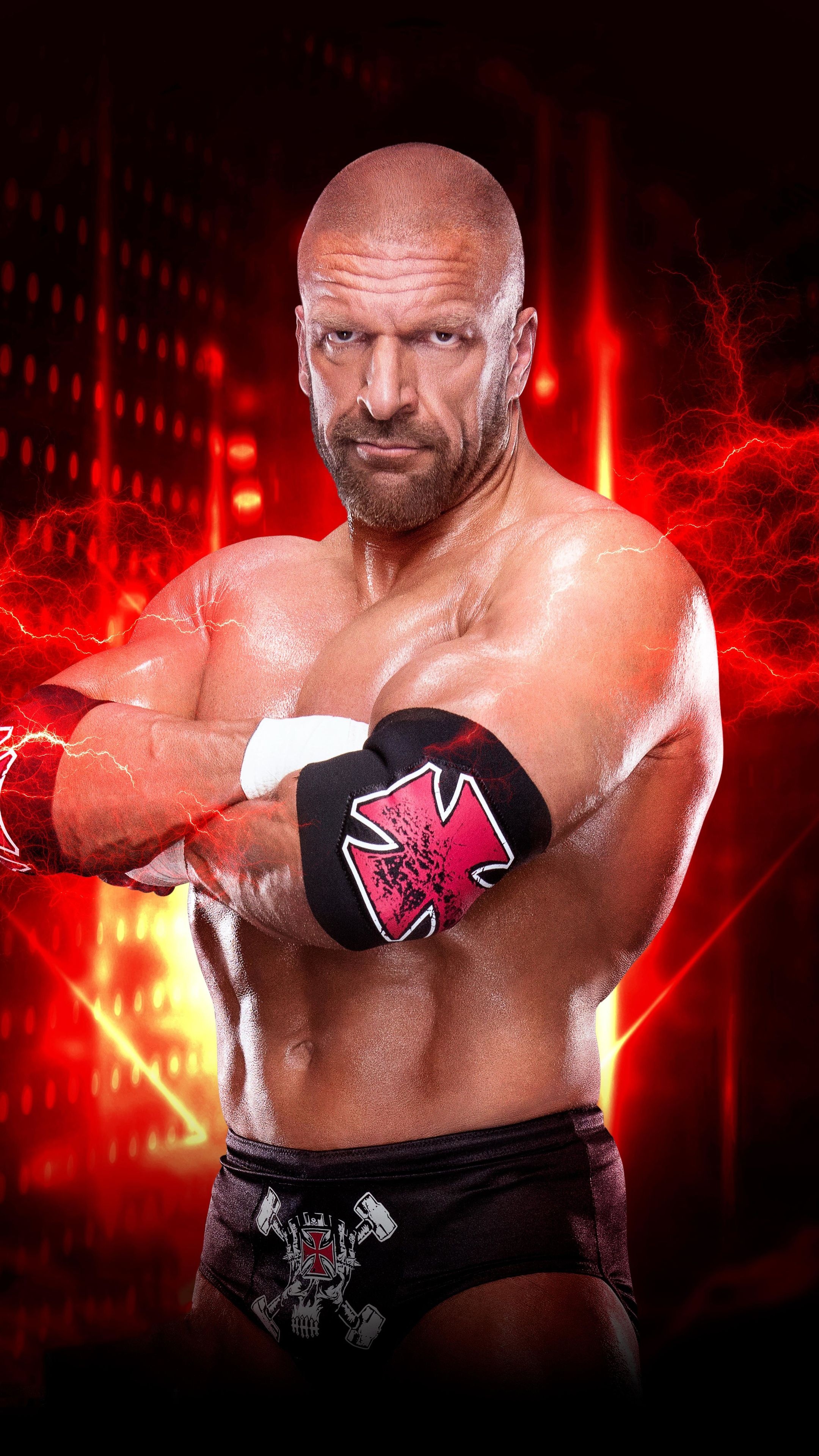 HHH, WWE 2K19, Gaming backgrounds, 2160x3840 4K Phone