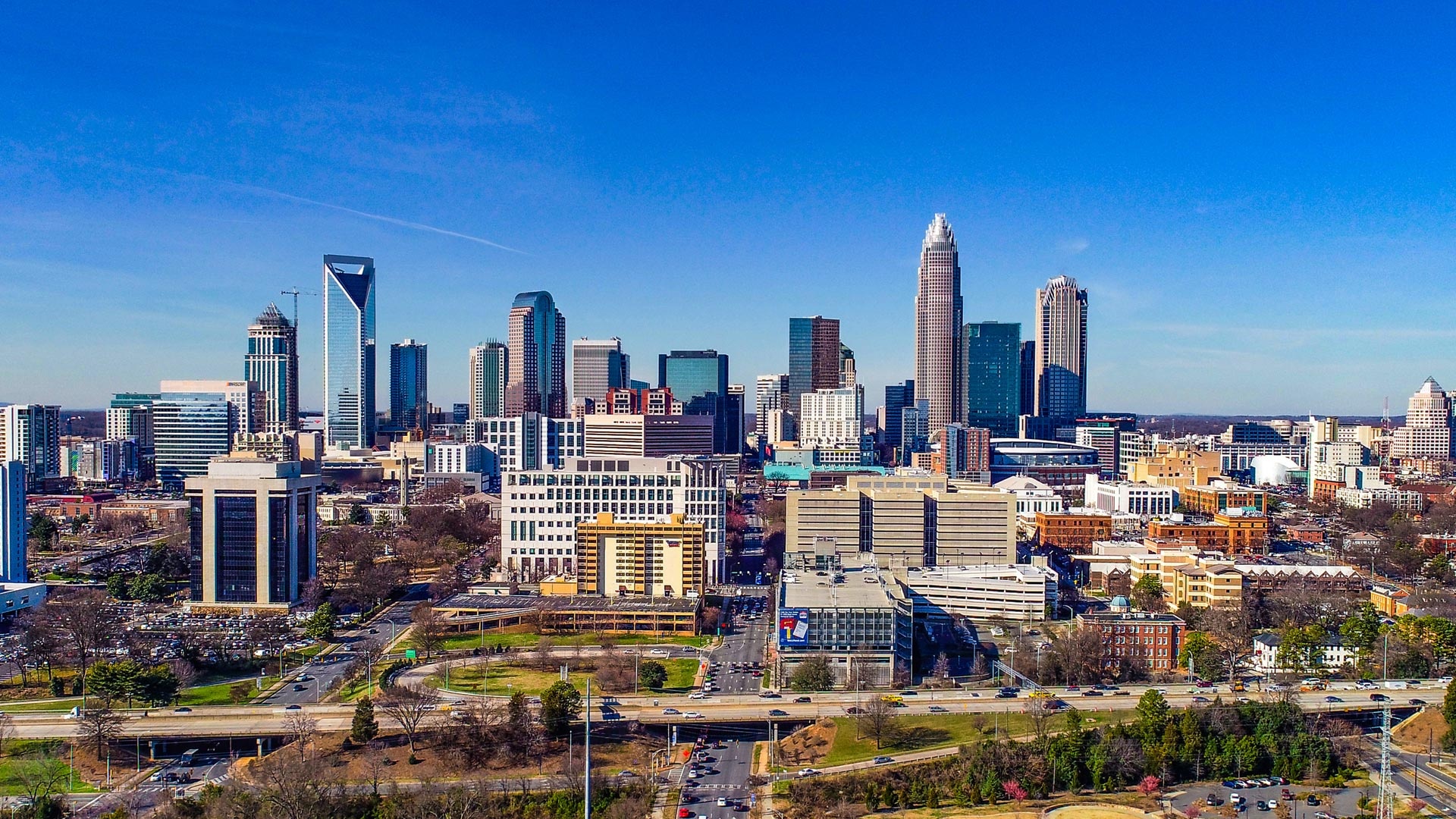 Charlotte Skyline, Queen City, Ear Nose and Throat PLLC, Home, 1920x1080 Full HD Desktop