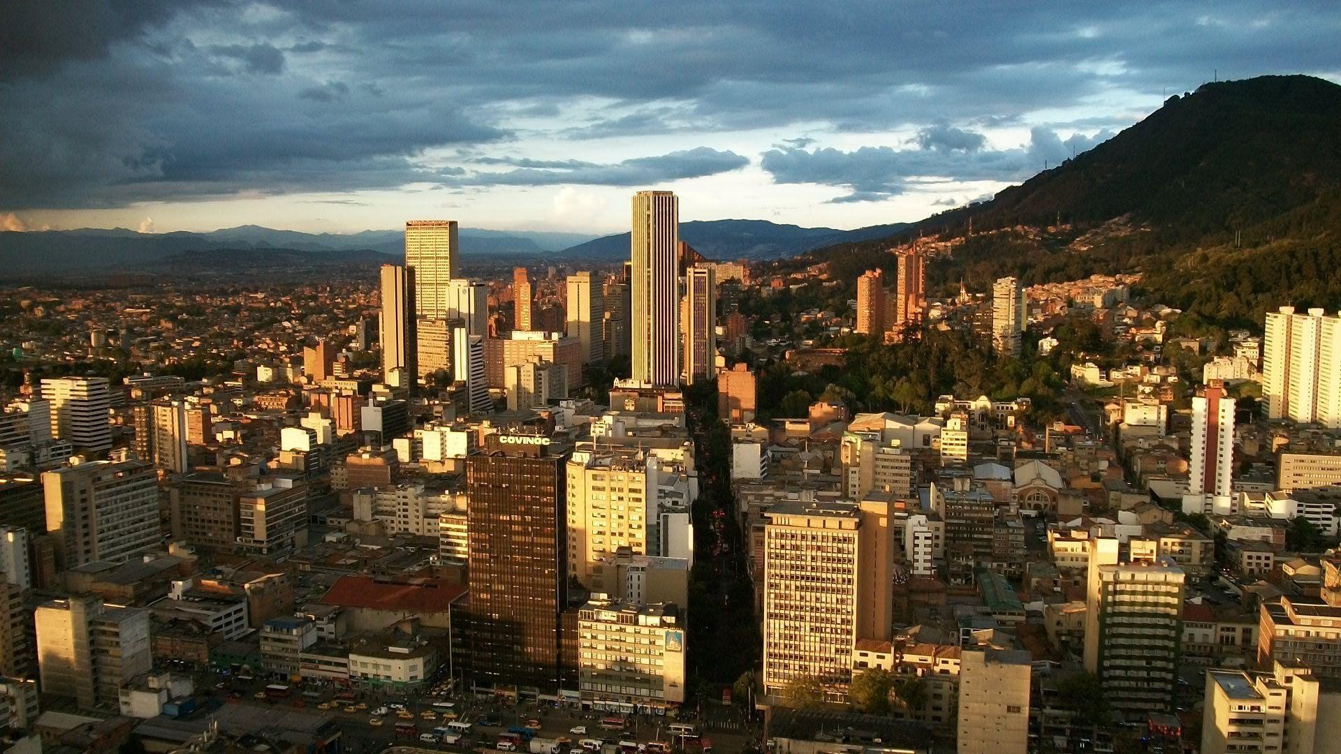 Colombia: Bogota, One of the largest cities in South America. 1920x1080 Full HD Background.