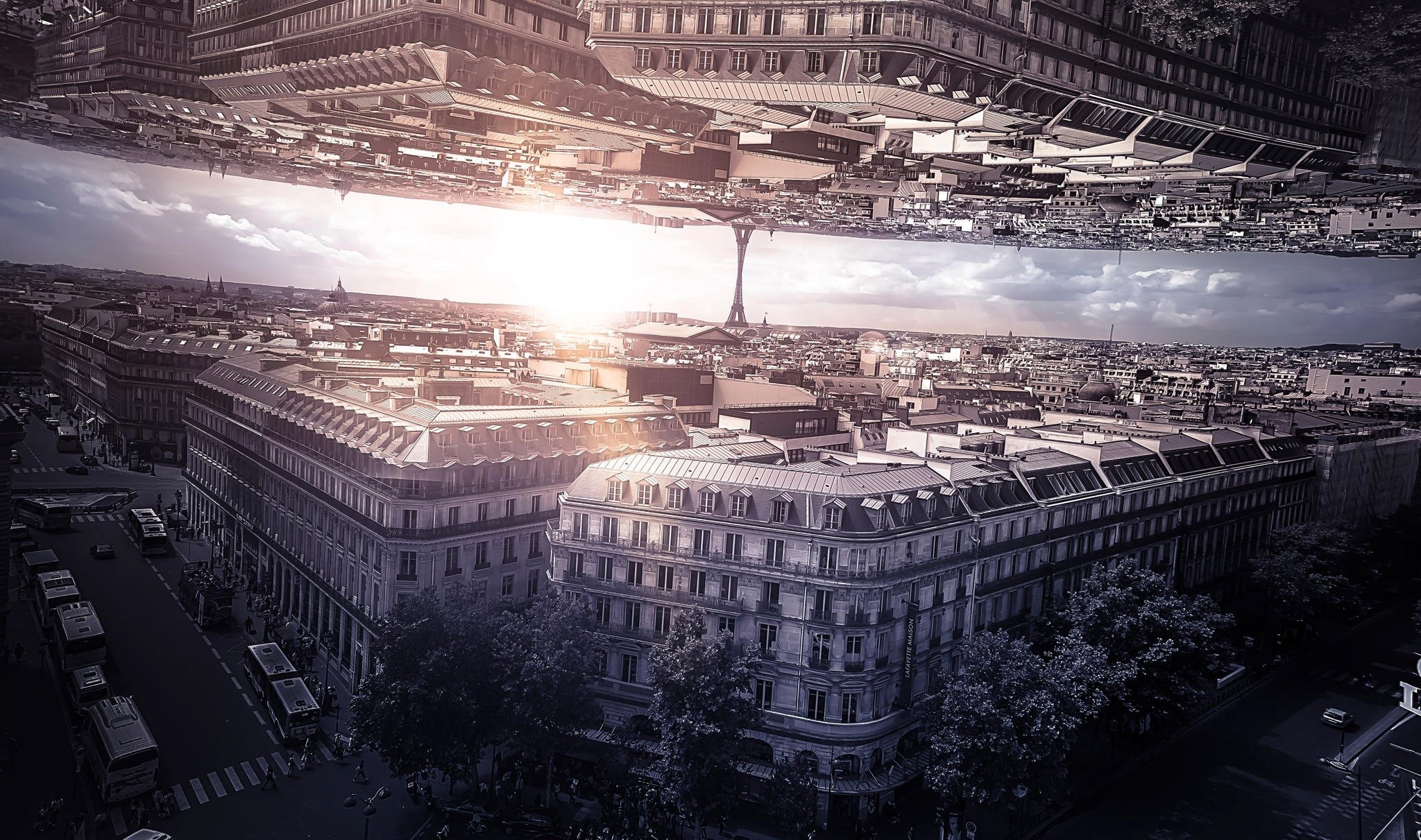 Inception: The film grossed over $828 million worldwide, 2010 movie. 2050x1220 HD Background.
