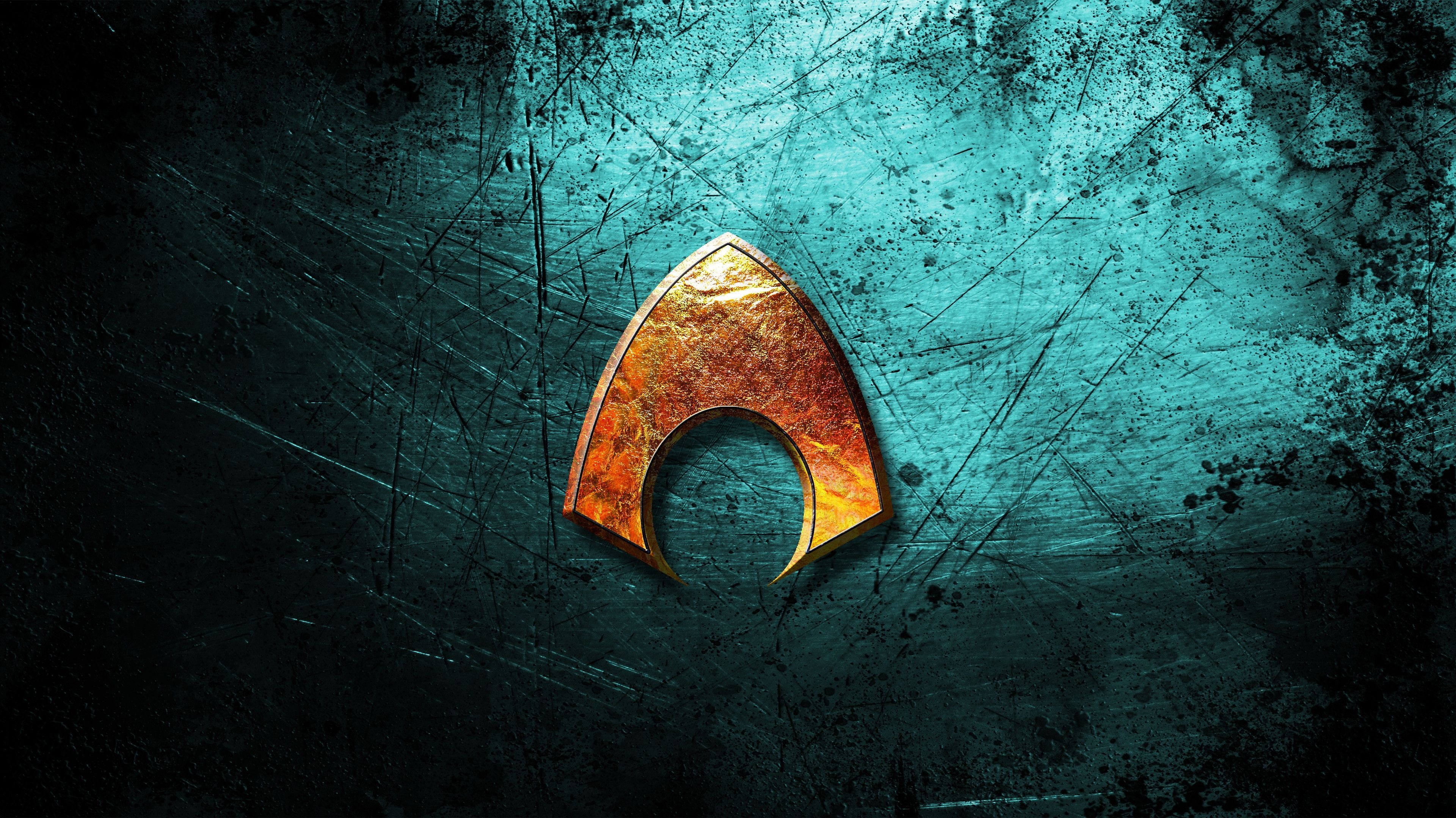 Aquaman logo, HD wallpapers, Symbol of power, Superhero emblem, 3840x2160 4K Desktop